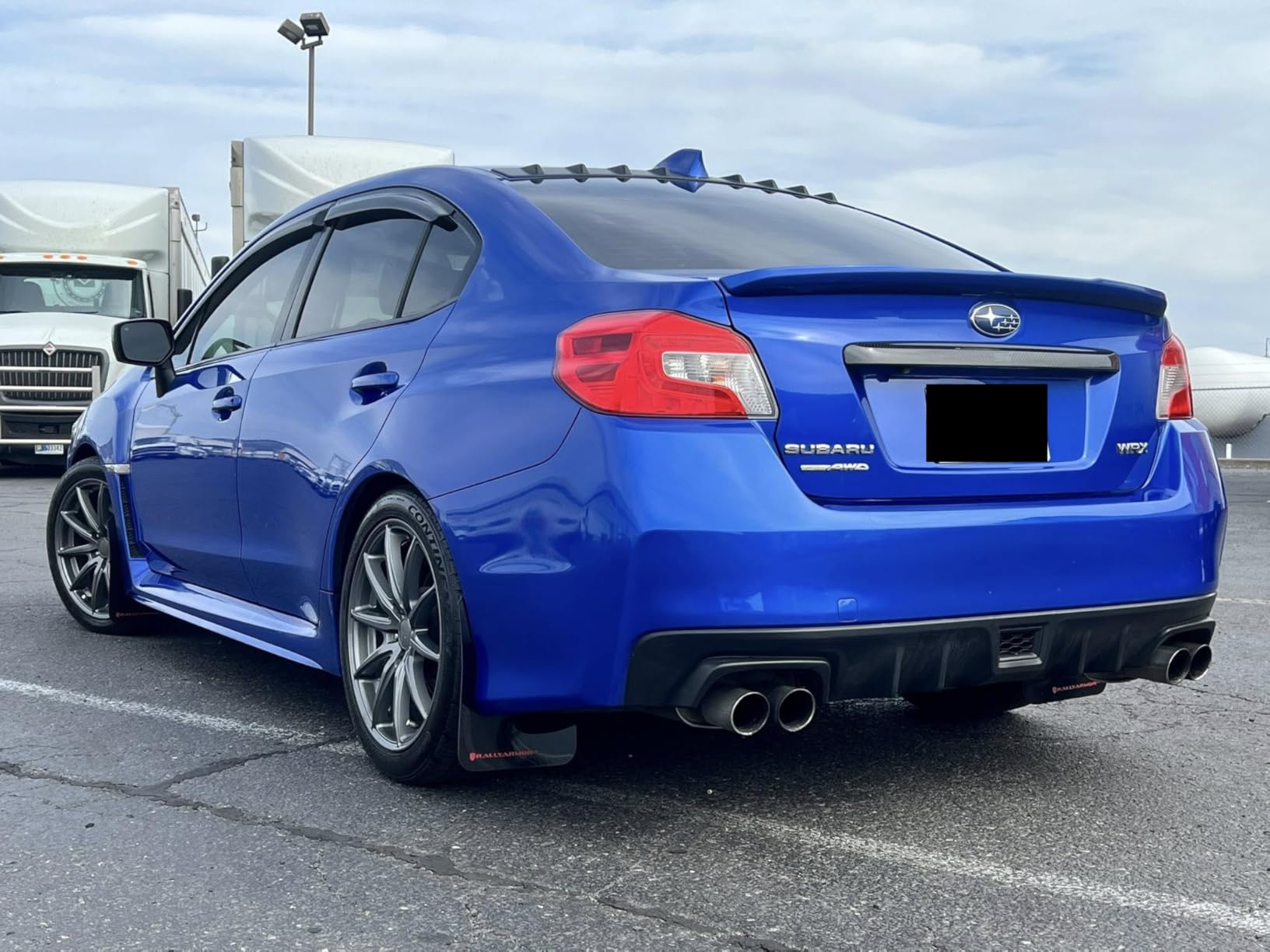 Rally Armor MF32-UR-BLK/RD Black UR Mud Flap with Red Logo FITS 15+ Subaru WRX & STi Sedan Only customer photo 1