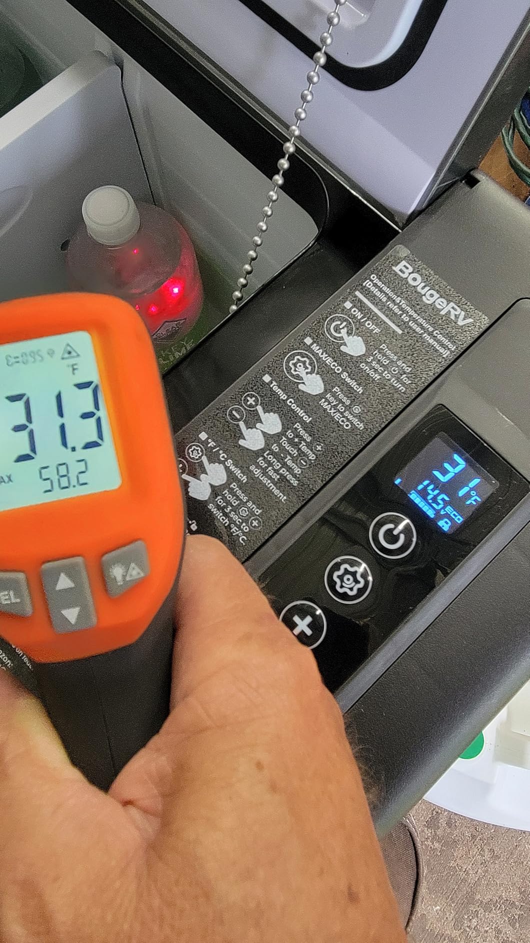 BougeRV 12 Volt Refrigerator 12V Car Fridge 23 Quart Portable Freezer Compressor Cooler 12/24V DC 110~240 Volt AC for Truck Van RV Camper SUV Travel Camping Road Trips Tailgating -7℉~50℉ customer photo 1