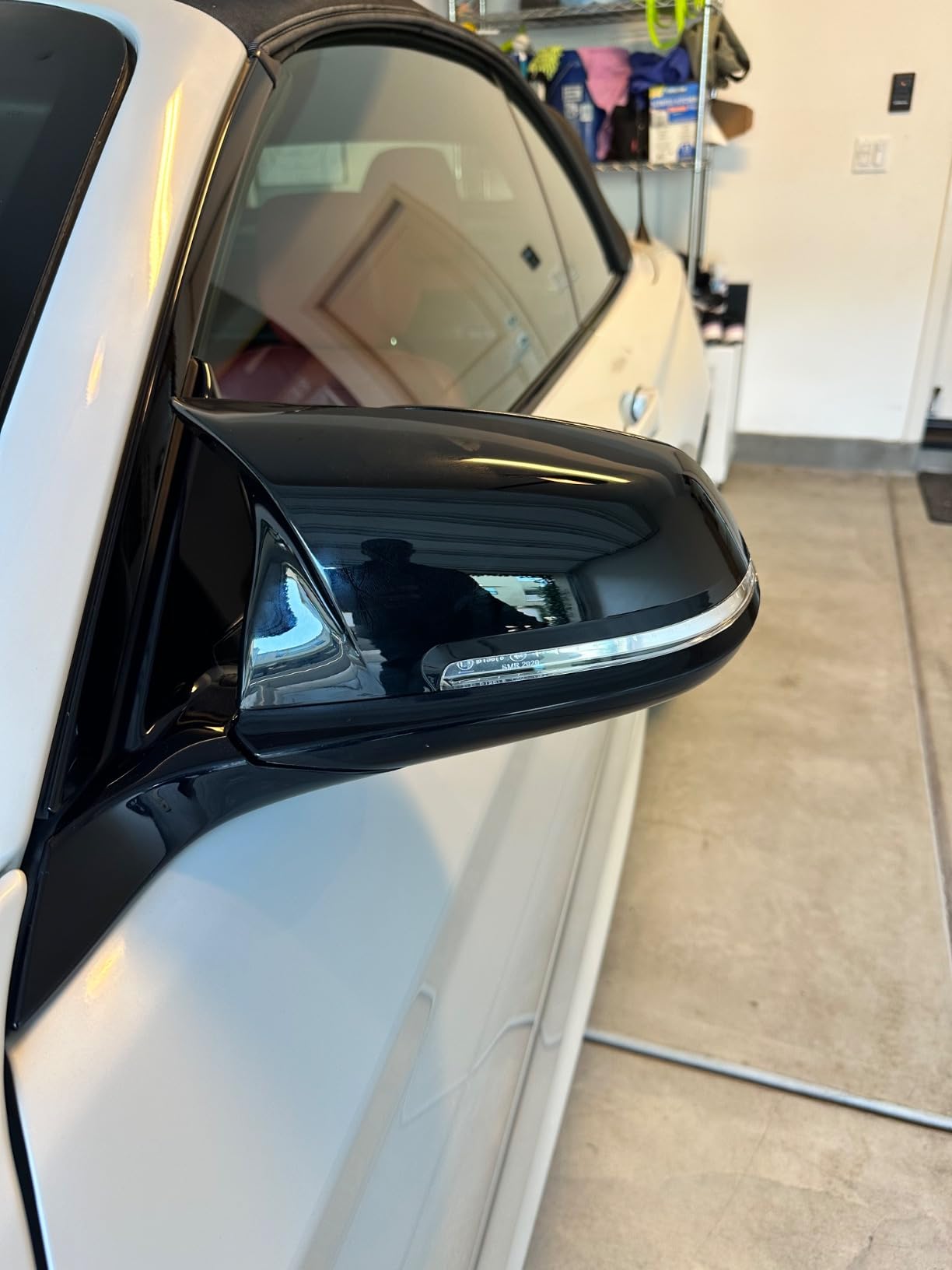 Door Rearview Mirror Cover Cap Replacement for BMW F20 F22 F23 F30 F31 F32 F33 F36 F87 M2 X1 E84 (Carbon Fiber) customer photo 2