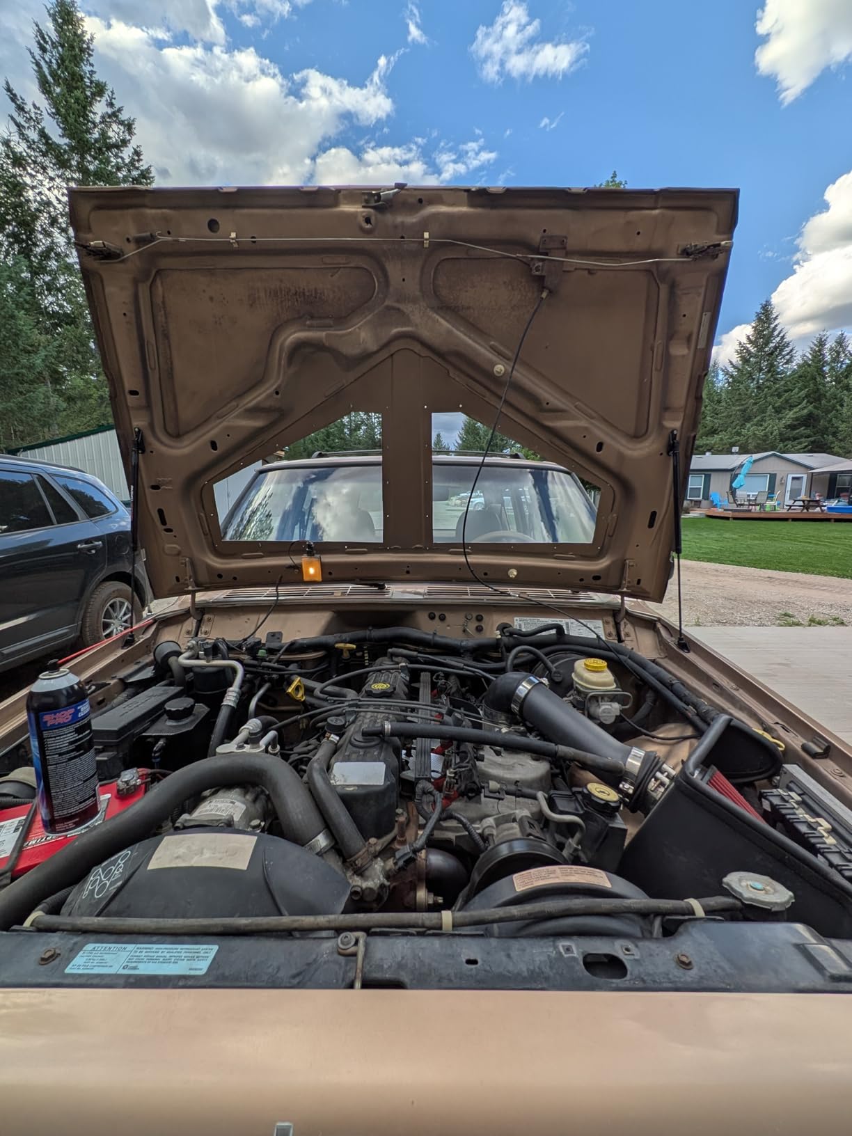 ECOTRIC Aluminum Louver Hood Vent Compatible with 1984-2001 Jeep XJ Cherokee/ 1986-1992 Jeep Comanche Cooling Panels Pair Kit Bolt On customer photo 2