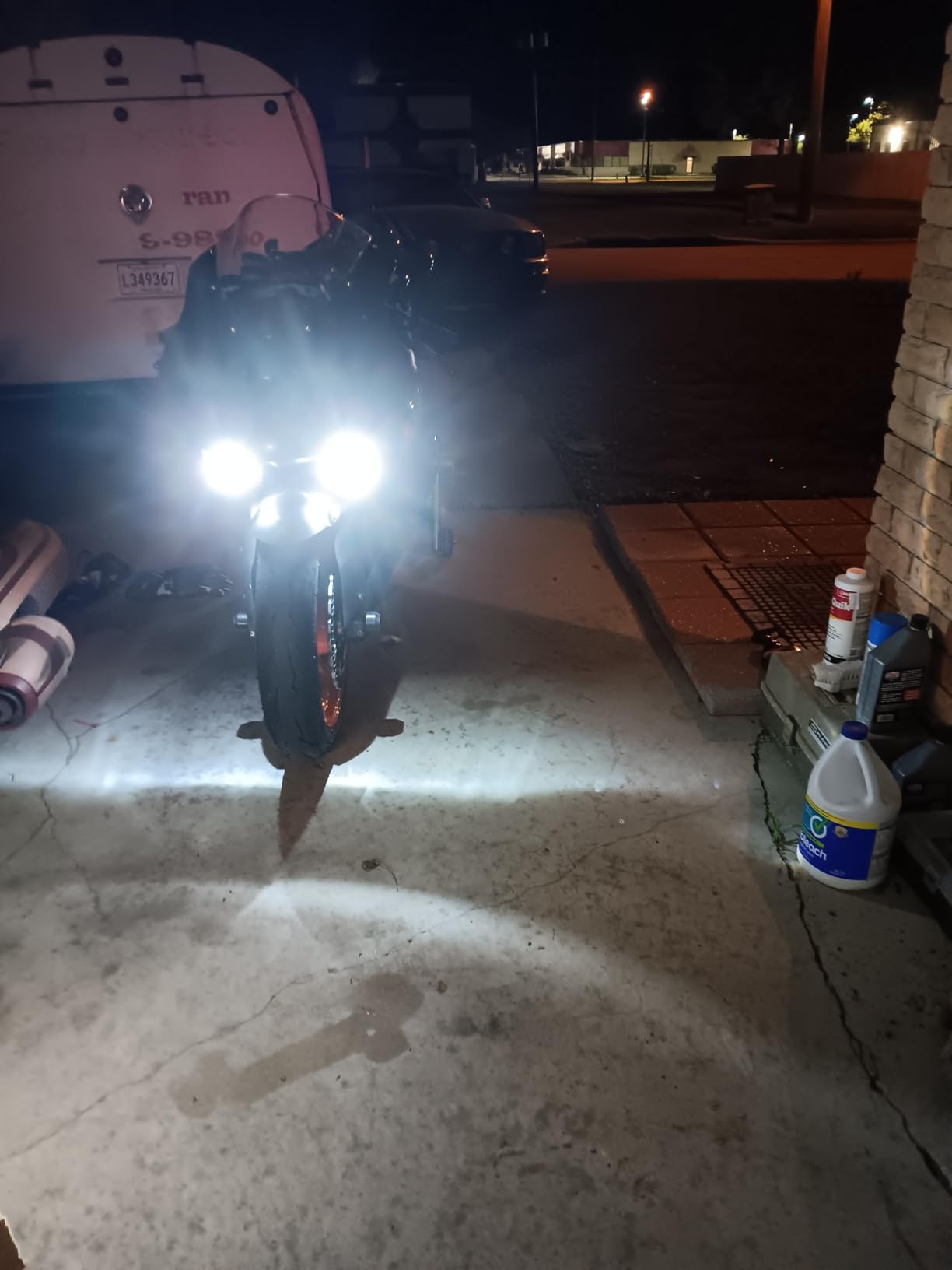 Zmoon Motorcycle LED Driving Fog Lights 60W White and Amber LED Pods Projector Lights 1.3