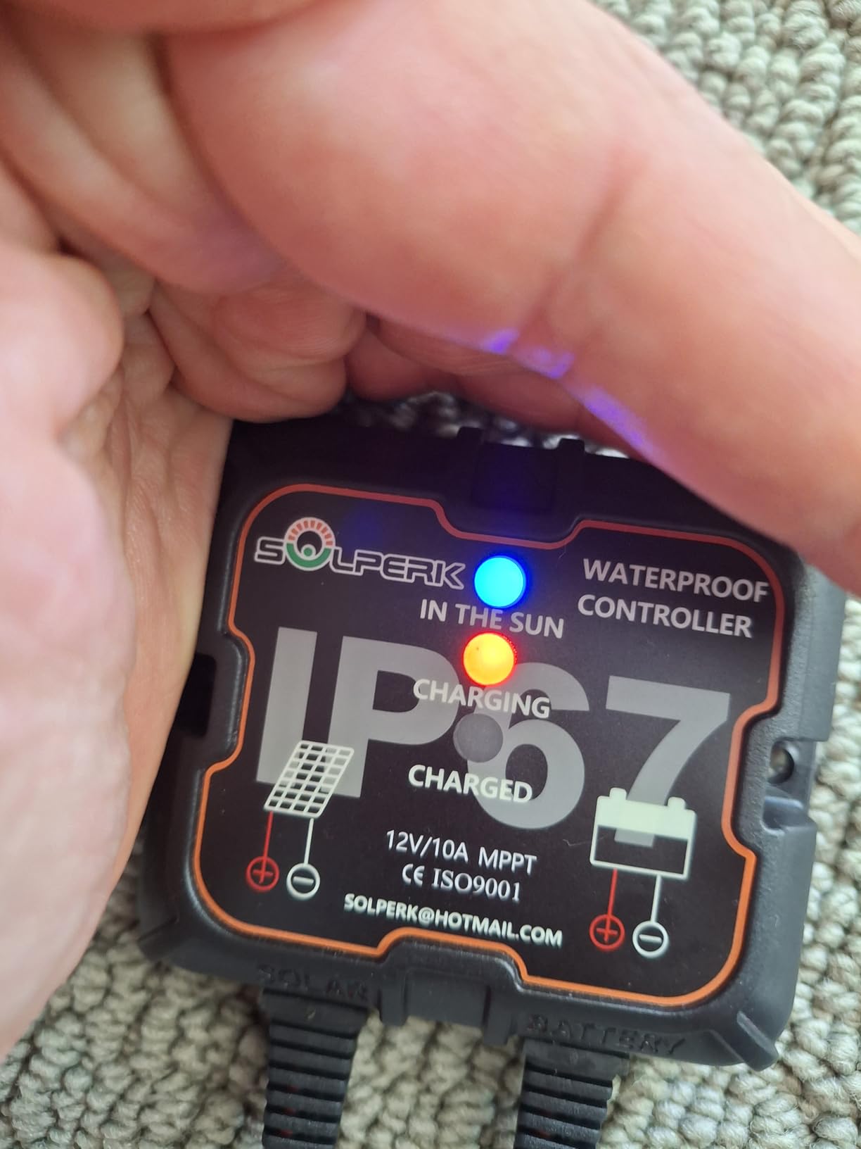 SOLPERK Solar Panel Kit 20W 12V, Waterproof Solar Battery Trickle Charger Maintainer + Smart MPPT Controller + Adjustable Mount Bracket for Boat Car RV Motorcycle Marine Automotive customer photo 2