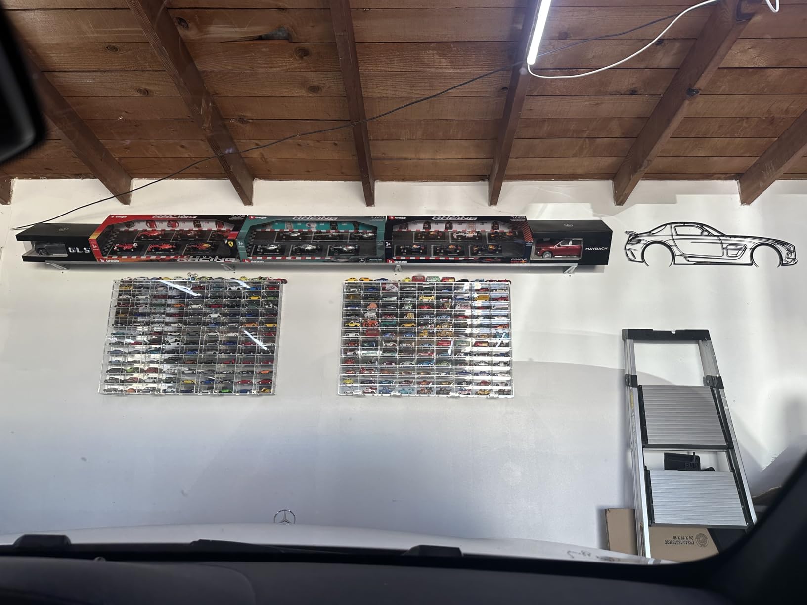 DisplayGifts Clear Acrylic Display Case for 1:64 Scale Hot Toy Cars Wheels Model Cars Display with 144 Compartments in 45 Degree Angle customer photo 1