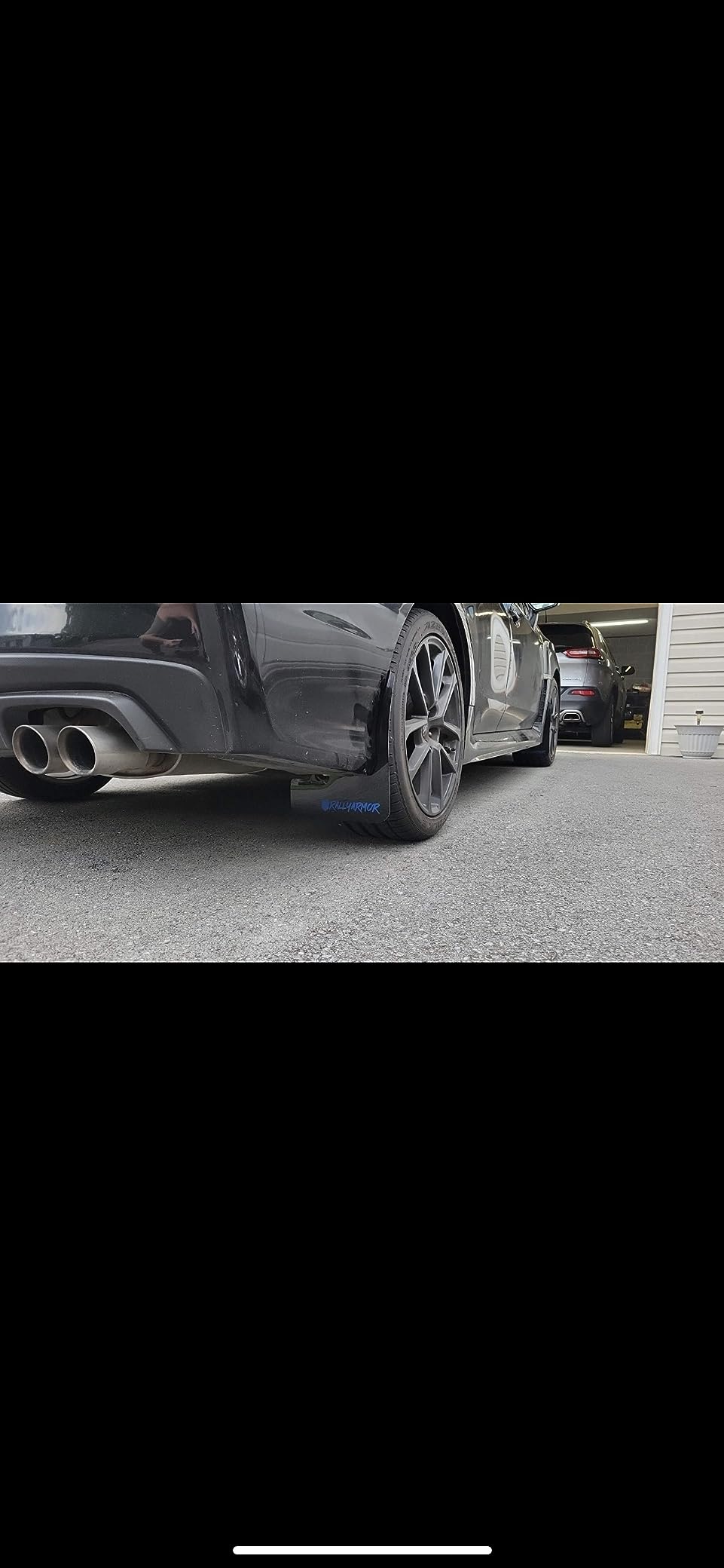 Rally Armor UR Black Mud Flap w/Blue Logo and Altered Font FITS 15+ Subaru WRX & STi Sedan Only MF32-UR-BLK/BL-X customer photo 1