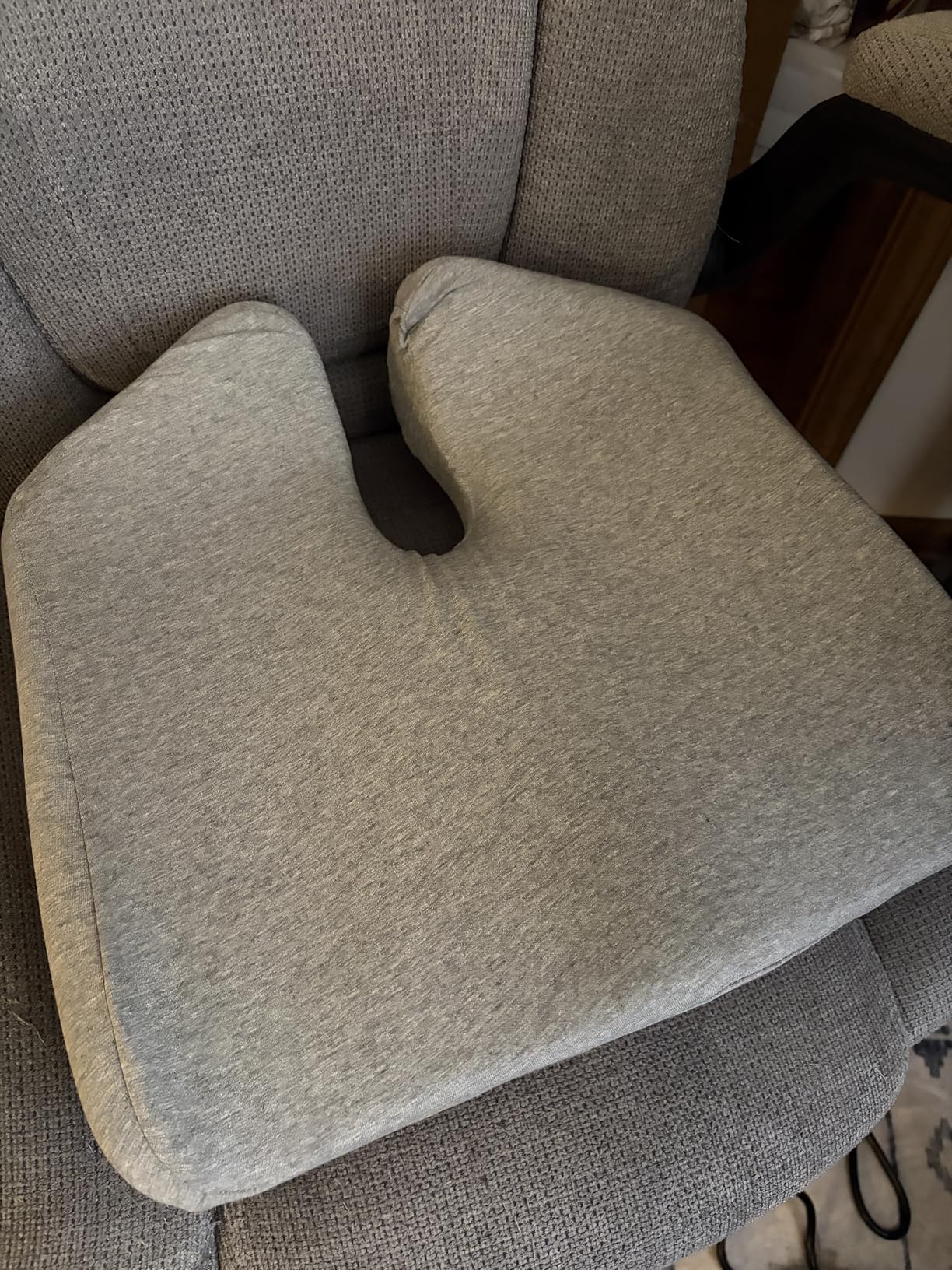 Cushion Lab Patented Pressure Relief Seat Cushion for Long Sitting Hours on Office & Home Chair - Extra-Dense Memory Foam for Soft Support. Car Pad for Hip, Tailbone, Coccyx, Sciatica customer photo 1