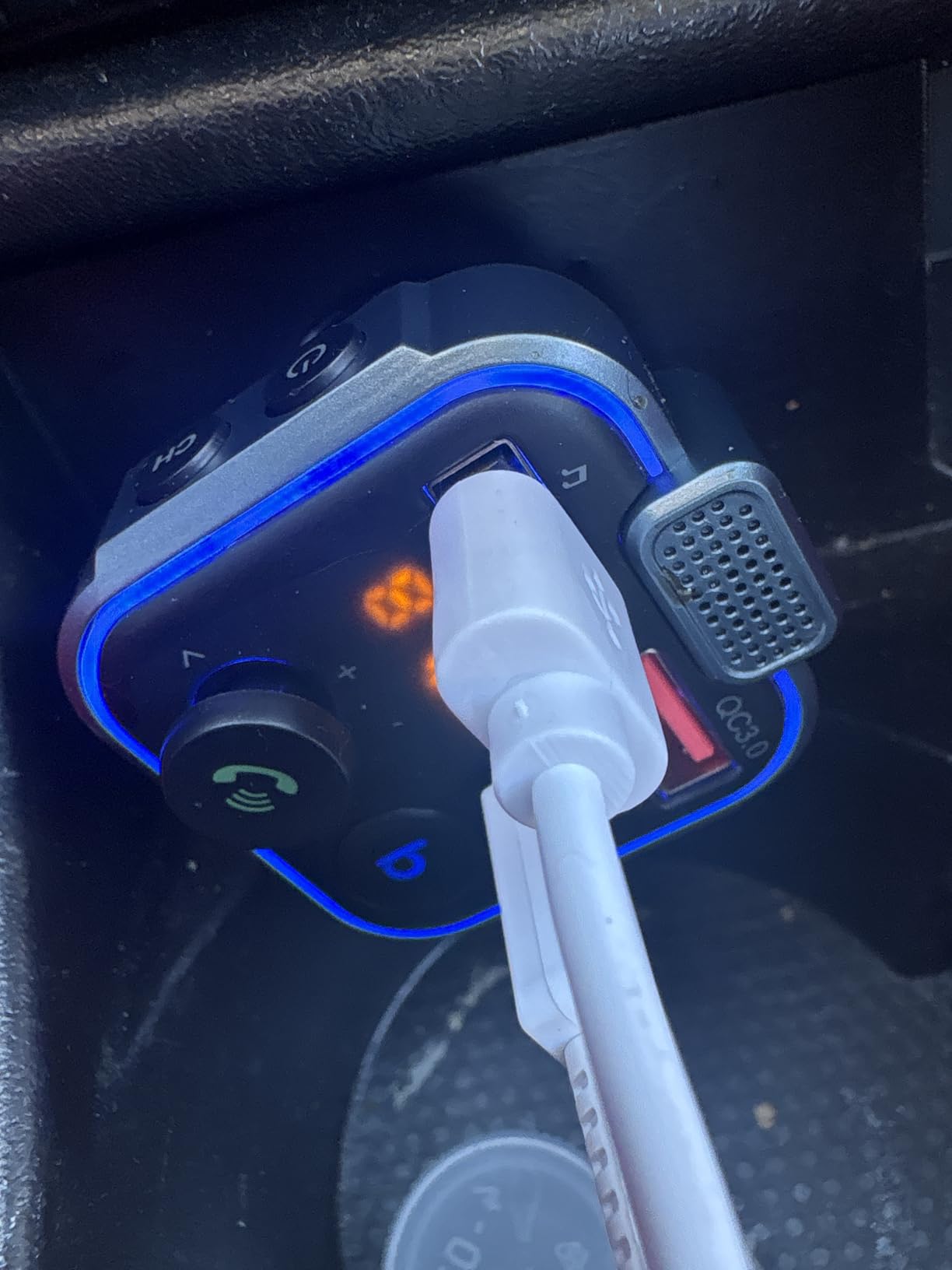 UNBREAKcable Bluetooth 5.3 FM Transmitter for Car, [PD 20W + QC 3.0] [Stronger Microphone & HiFi Bass Sound] Cigarette Lighter Radio Music Adapter Charger, Supports Hands-Free Siri Google Assistant customer photo 2