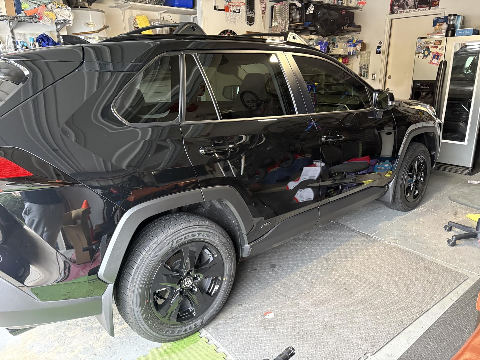 LZLRUN Free Tool Kit High Gloss Vinyl Wrap Kit for Black Out Chrome Delete Window Trim Door Trim (2Inches x 30Feet) customer photo 1