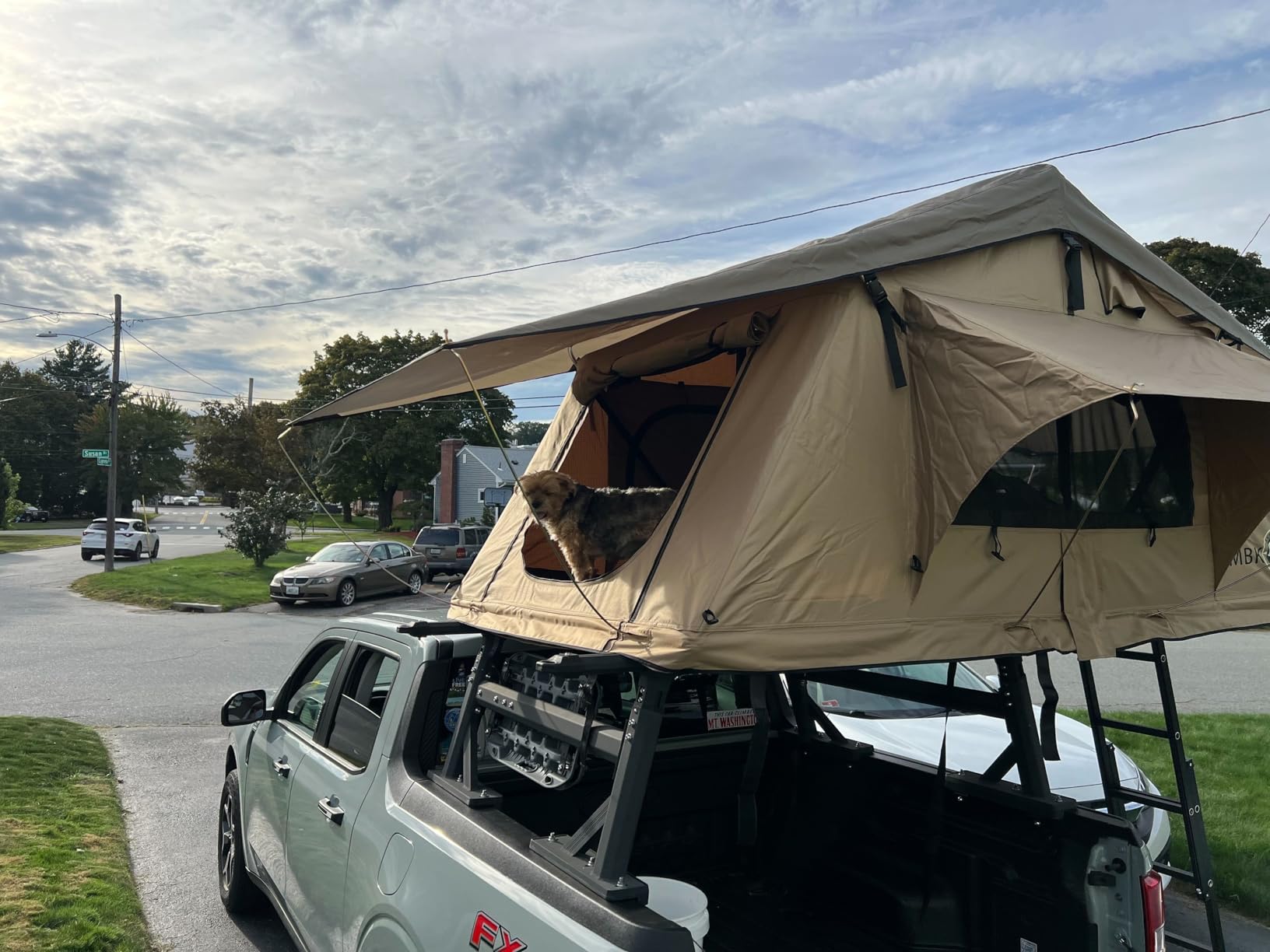 Soft Shell Rooftop Tent for SUV & Truck Camping, 3-Person - Overland Vehicle Systems TMBK - Universal Fitment with Rainfly & Ladder customer photo 1