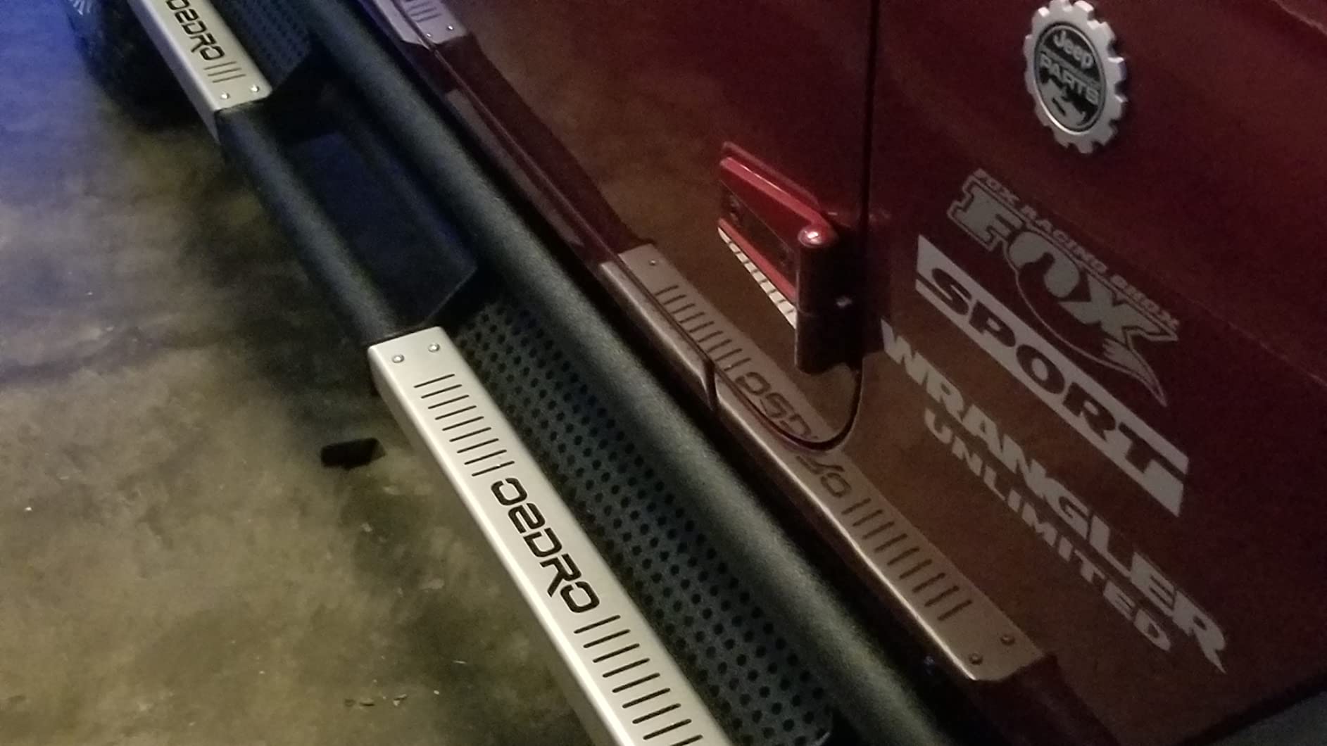 OEDRO Rear Bumper w/Tire Carrier Compatible for 2007-2018 Jeep Wrangler JK & Unlimited JKU, Off Road Full Width Back Bumper w/Hitch Receiver & D-Rings & Reflective Armor customer photo 2