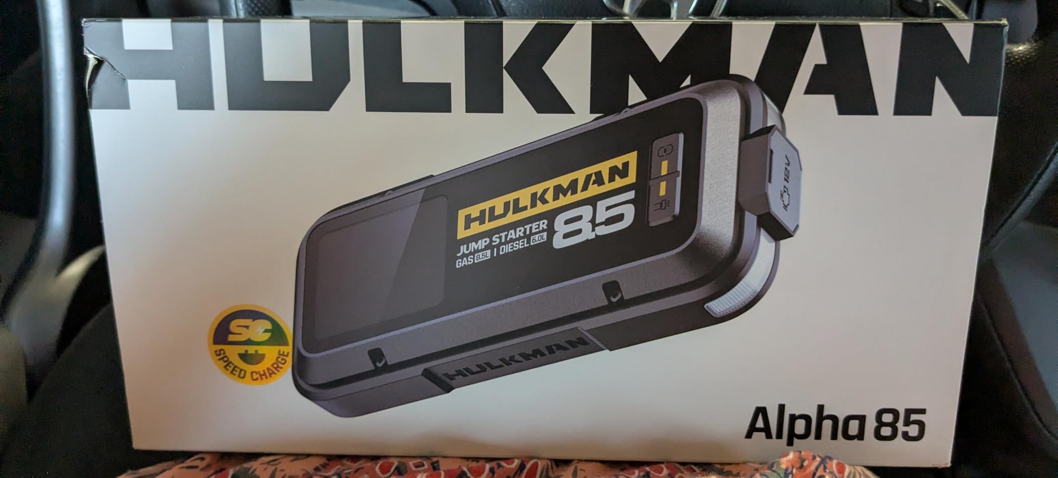 Hulkman Alpha85,Space Gray,2000A 74Wh Smart Jump Starter,12V Portable Car Battery Booster with 3.3
