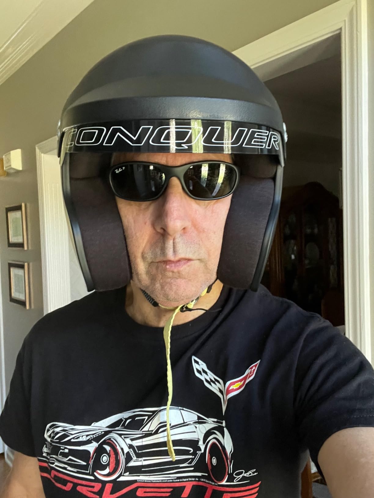 Conquer Snell SA2025 Approved Open Face Auto Racing Race Car Helmet - Adult | Men | Women | Youth - ( Black / White / Silver ) customer photo 1