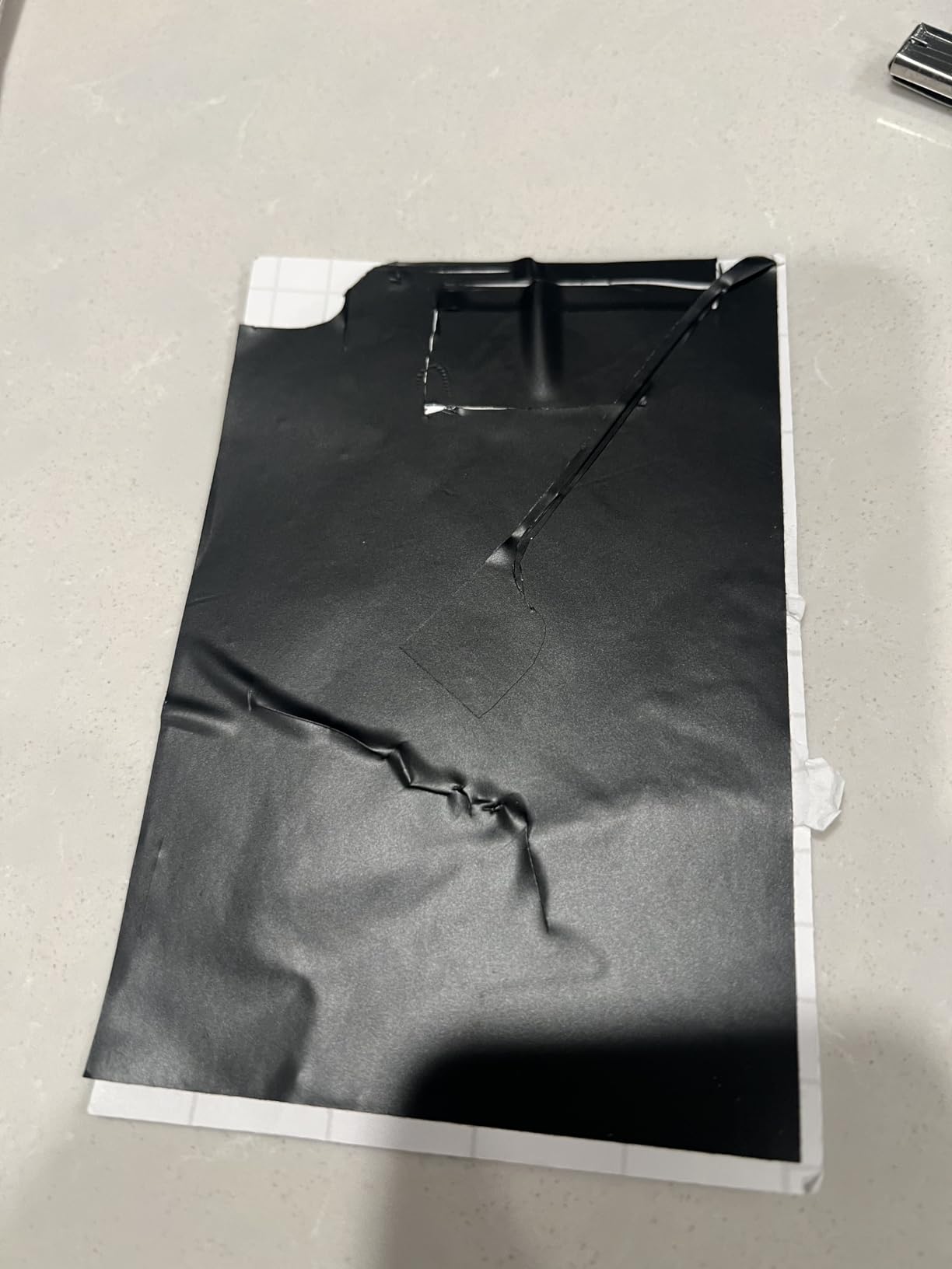 Compatible with Bowtie Emblem Wrap Kit GMC Logo Overlay Vinyl Wrap with Squeegee and Cutter (9PCS Pure Black) customer photo 2