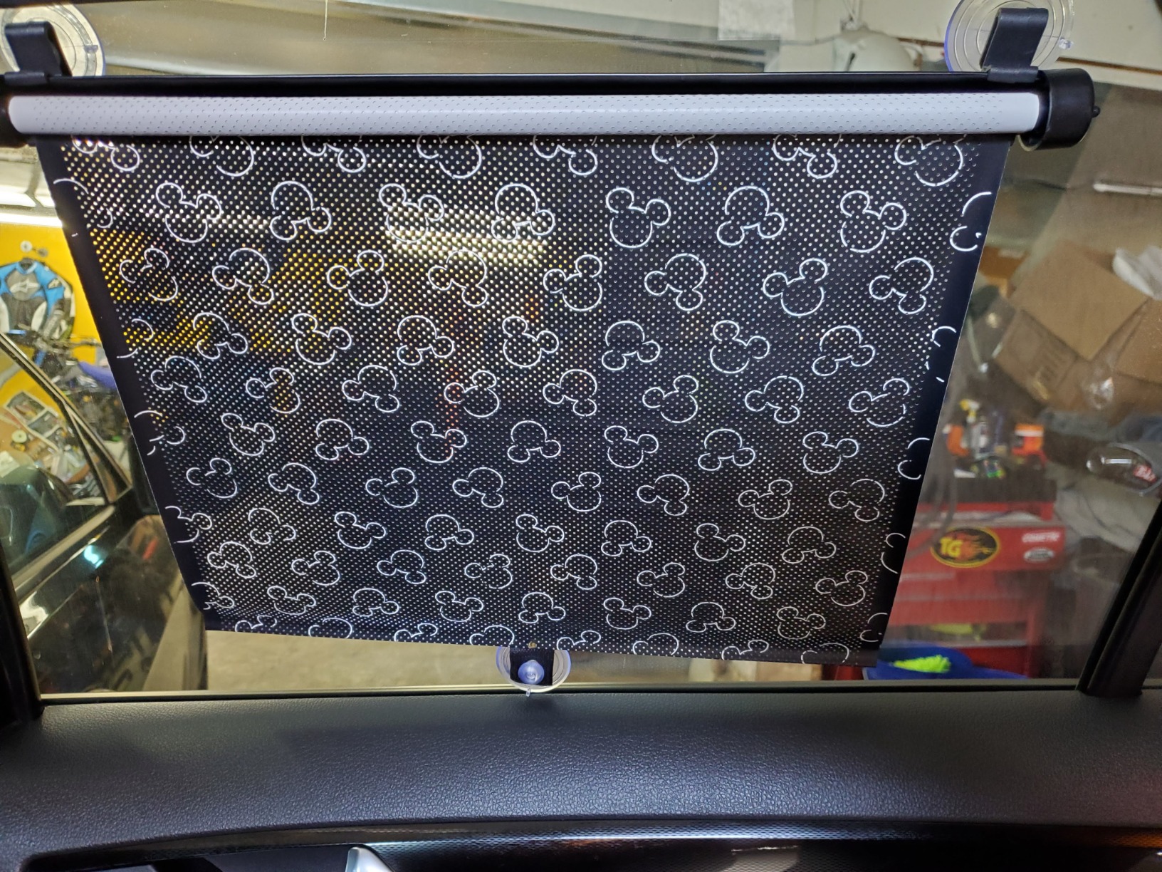 Disney Baby by J.L. Childress Roller Car Side Window Shades - Retractable Sun Shade Cover for Babies & Kids, UV Blocker for Sun Protection & Privacy, Pulls Up or Down - Mickey Mouse, 2 Pack customer photo 2