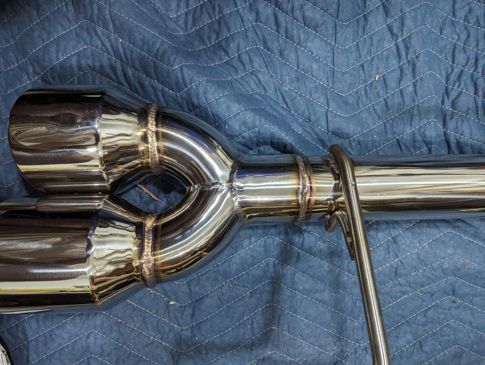 Replacement For 2015-2021 Subaru WRX STi STAINLESS STEEL POLISHED SILVER Muffler Axle Back 4