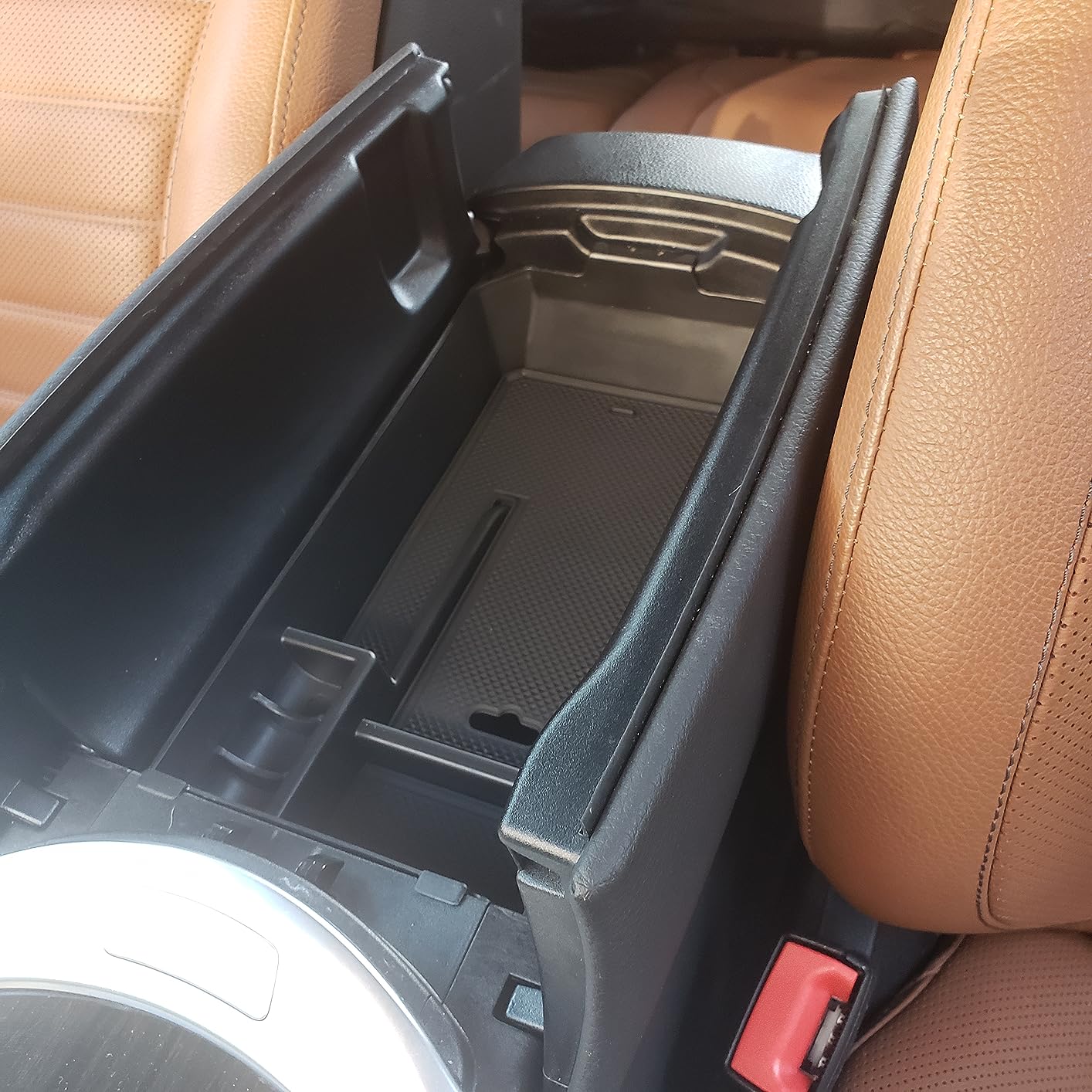 TTCR-II Compatible with Mercedes Benz C Class W205 Center Console Organizer 2015-2021 (Sedan & Coupe Only), for GLC W253 Console Organizer Tray 2016-2022, for GLC Coupe Middle Storage Tray 2016-2023 customer photo 1