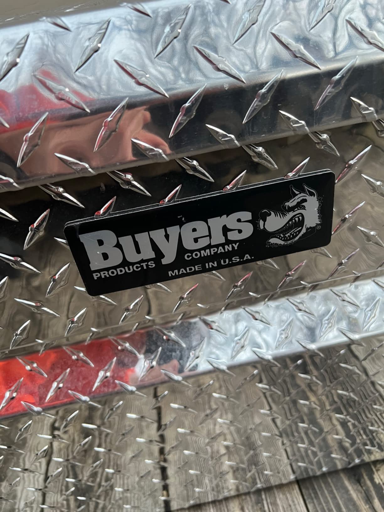 Buyers Products Crossover Truck Tool Box, Heavy Duty Saddle Cargo Bed Organizer for Equipment Accessories Storage, Metal Diamond Tread Aluminum, 71x20x18 customer photo 2