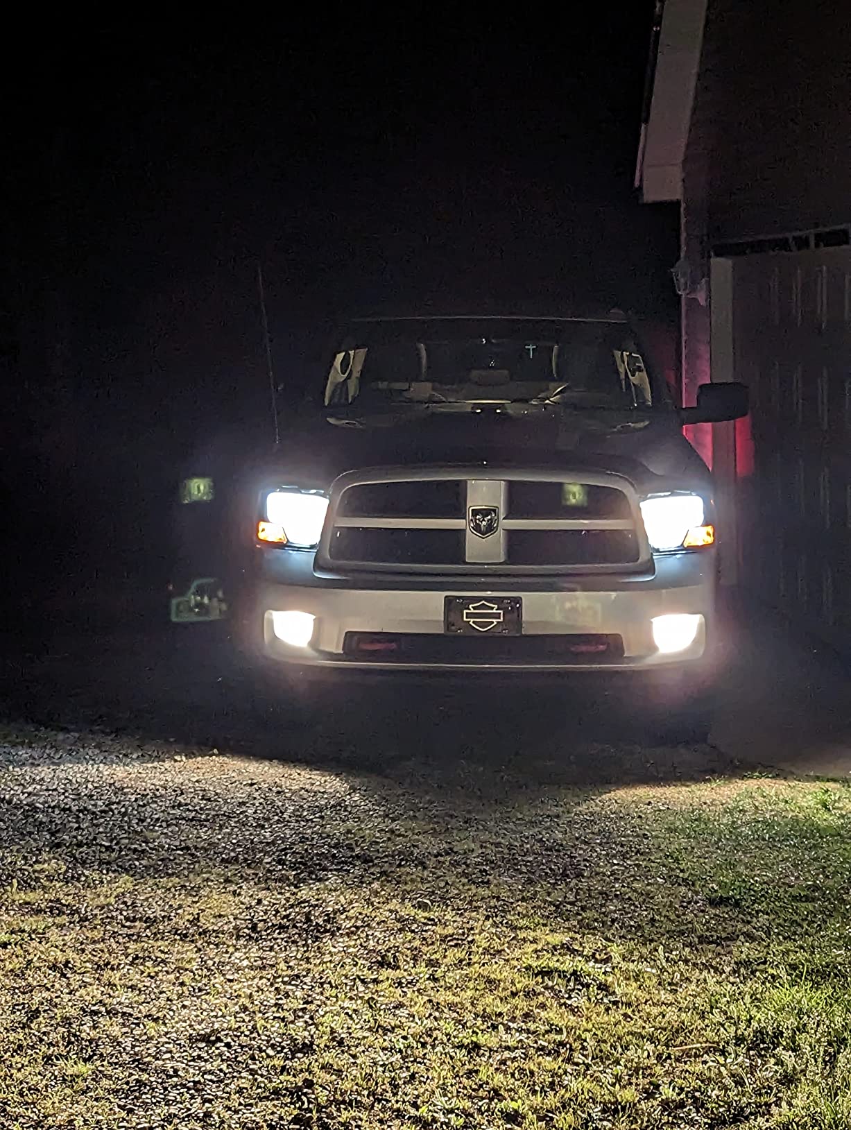 AmeriLite Black Replacement Headlights for 2009-2018 Dodge Ram 1500 2500 3500 Truck - LED Bar, with Bulbs, Driver and Passenger Side Pair customer photo 2