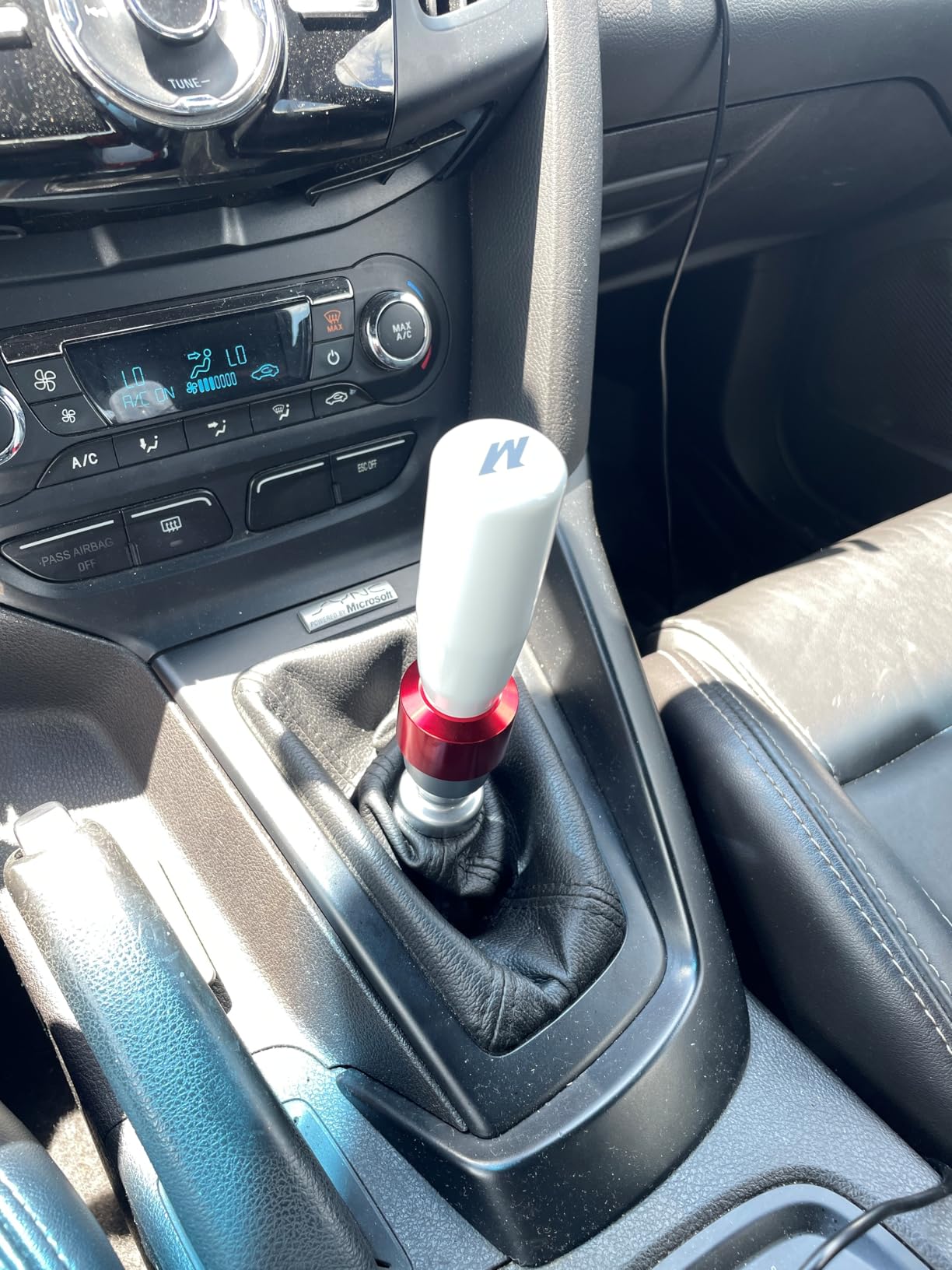 Mishimoto MMSK-RDH Weighted Shift Knob, with 3 Thread Pitch Inserts for Universal Fit, Red Steel customer photo 2