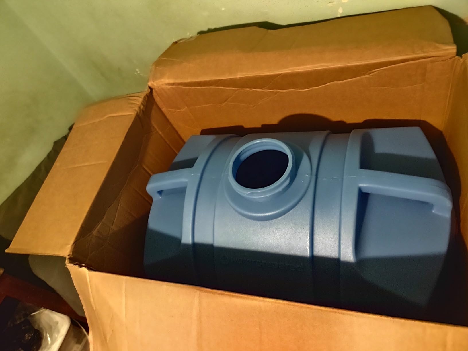 WaterPrepared Portable Water Tank, Plastic Handle & Hose Spigot, 35 Gallon, Blue - Heavy-Duty Beverage and Hydration Dispenser for Outdoor and Camping Trip customer photo 1