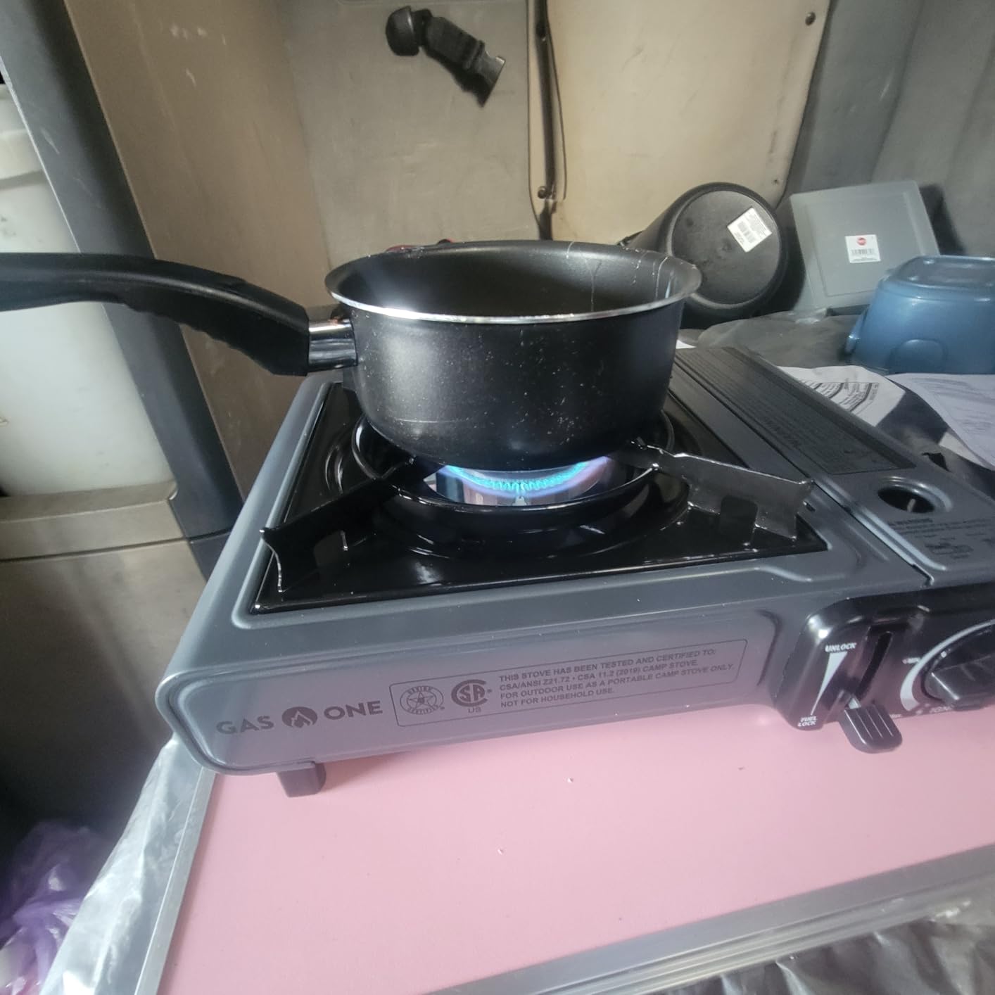Gas One Portable Butane Camping Stove with Case: Automatic Ignition, Precise Heat Control customer photo 1