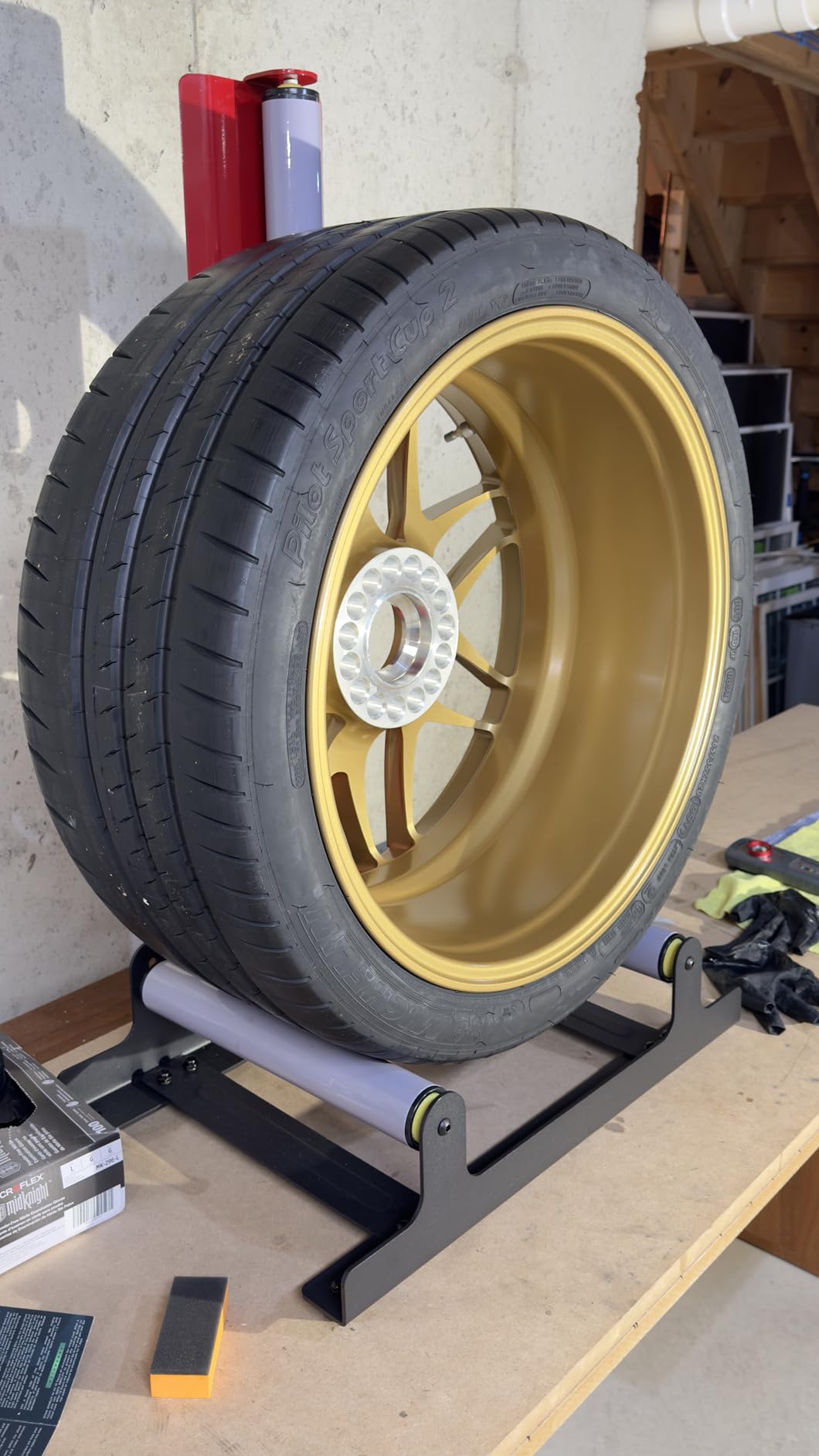 Adam's Polishes Rolling Wheel Detailing Stand - Wheel & Tire Car Detailing Roller for Cleaning, Ceramic Coating, Applying Tire Shine & Car Wheel Wash | Garage Accessory for Detailers customer photo 2