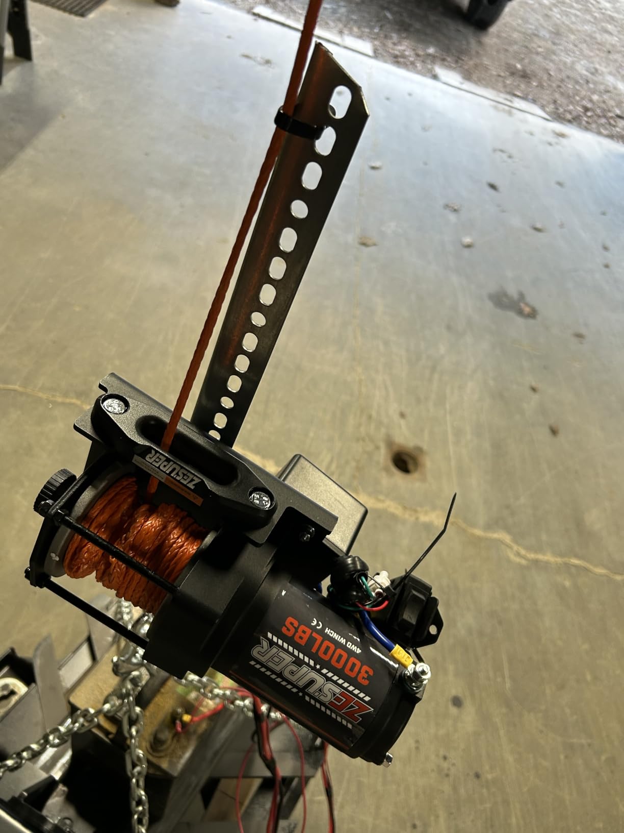 ZESUPER 4500 lb Winch Waterproof IP67 Electric Winch with Wireless Remote Synthetic Winch Rope Hawse Fairlead Handheld Remote ATV UTV Winches 12V Portable Power Winch customer photo 2