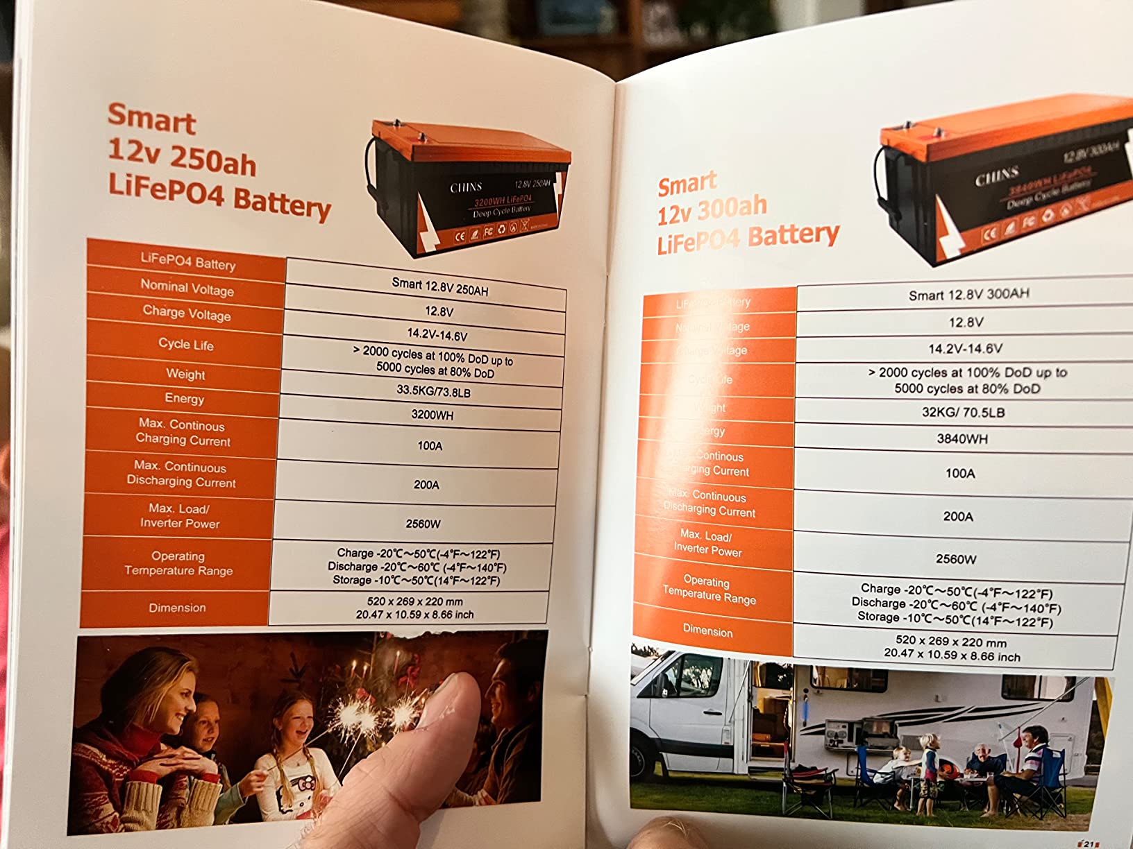 CHINS LiFePO4 Battery 12V 200AH Lithium Battery - Built-in 100A BMS with Low-Temp Protection, 2000~5000 Cycles, Perfect for RV, Off-Grid, Solar Power System, Home Backup, Boat, UPS, Marine etc. customer photo 1