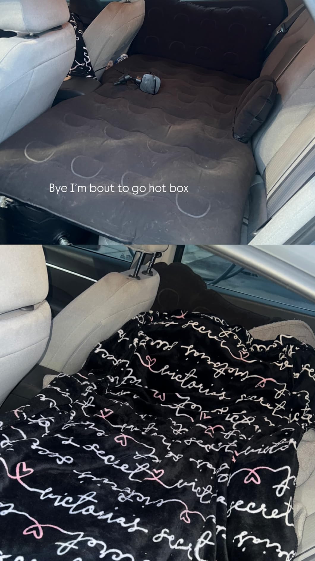 SAYGOGO Inflatable Car Air Mattress Travel Bed - Thickened Car Camping Bed Sleeping Pad with Air Pump 2 Pillows for Car Tent SUV Sedan Pickup Back Seat - Black customer photo 1