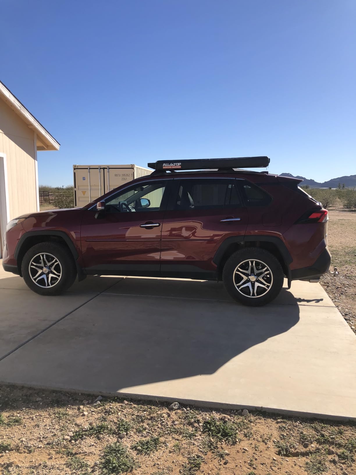 ALL-TOP Vehicle Awning 4.6'x6.6' Roof Rack Pull-Out Sun Shade UV50+, Weatherproof 4x4 Side Awning for Camping & Overland (Hardware Included) customer photo 1