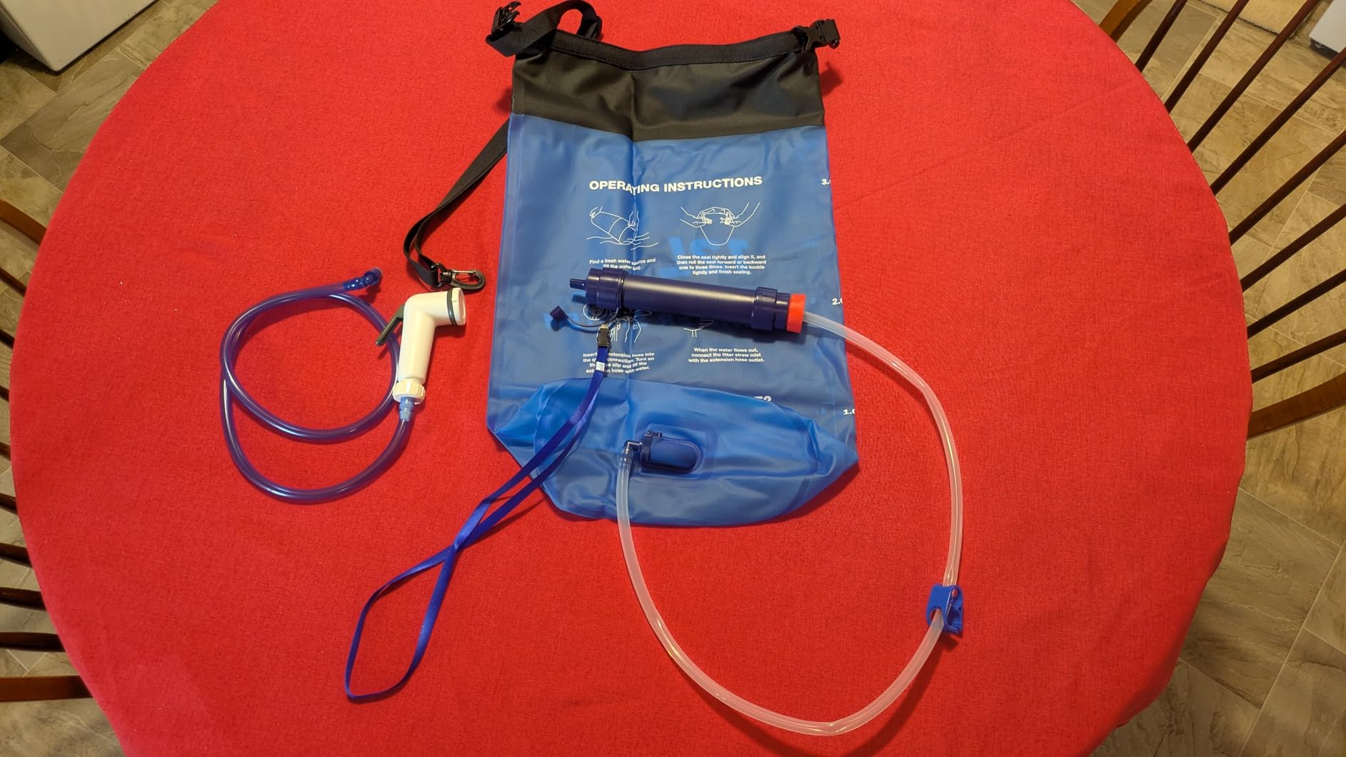 Membrane Solutions Gravity Water Filter Pro 6L, NSF/ANSI 42&372&401 Certified, 0.1 μm Versatile Water Purifier Camping with Adjustable Tree Strap Storage Bag, Survival Gear for Emergency Preparedness customer photo 2