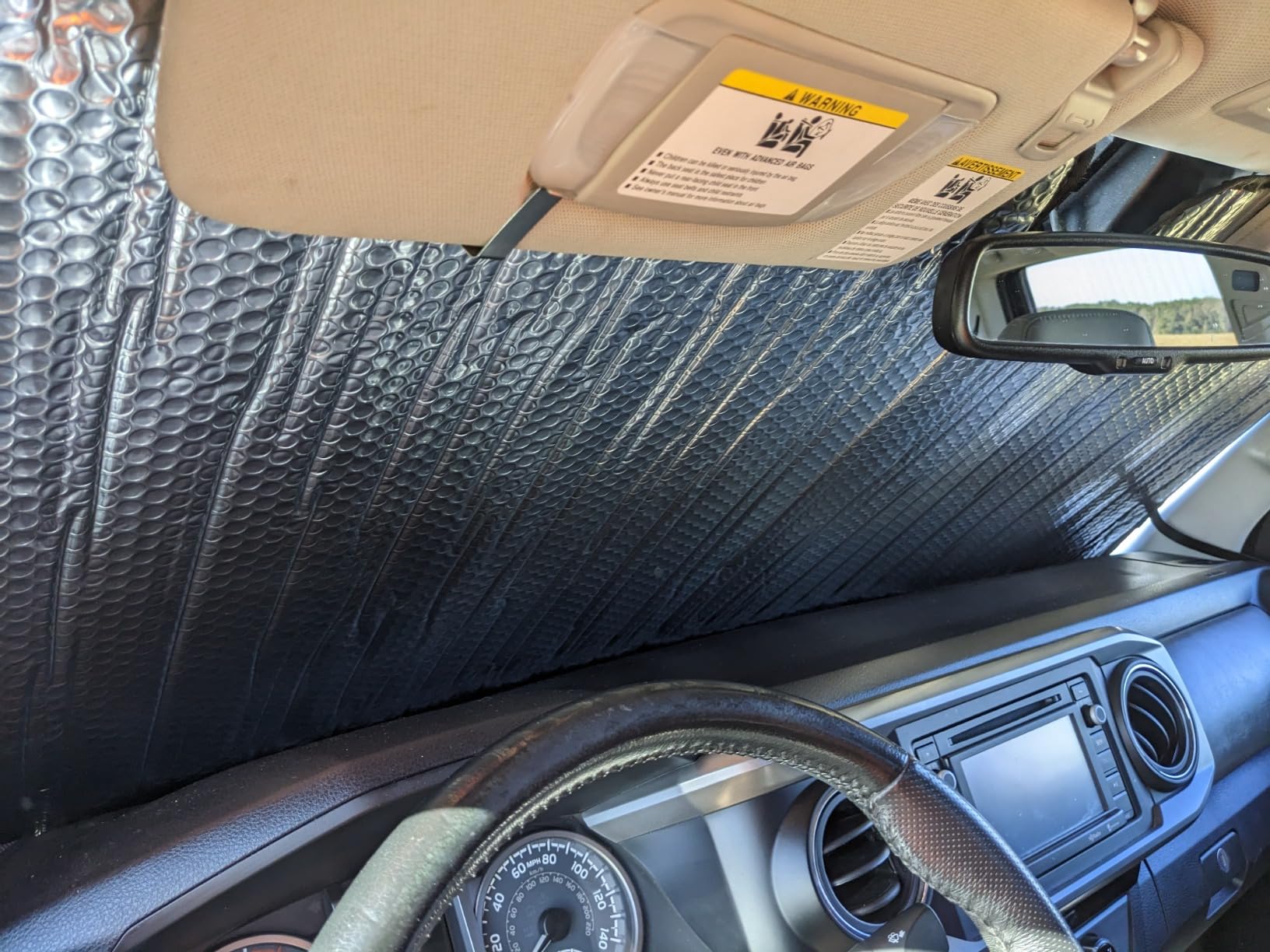 YelloPro Rear Tailgate Window Sunshade Custom Fit for 2016 2017 2018 2019 2020 2021 2022 2023 Toyota Tacoma, Off-Road, SR, SR5, Sport, TRD Pro, Limited 2 Door 4 Door Pickup, UV Reflector Protection customer photo 1