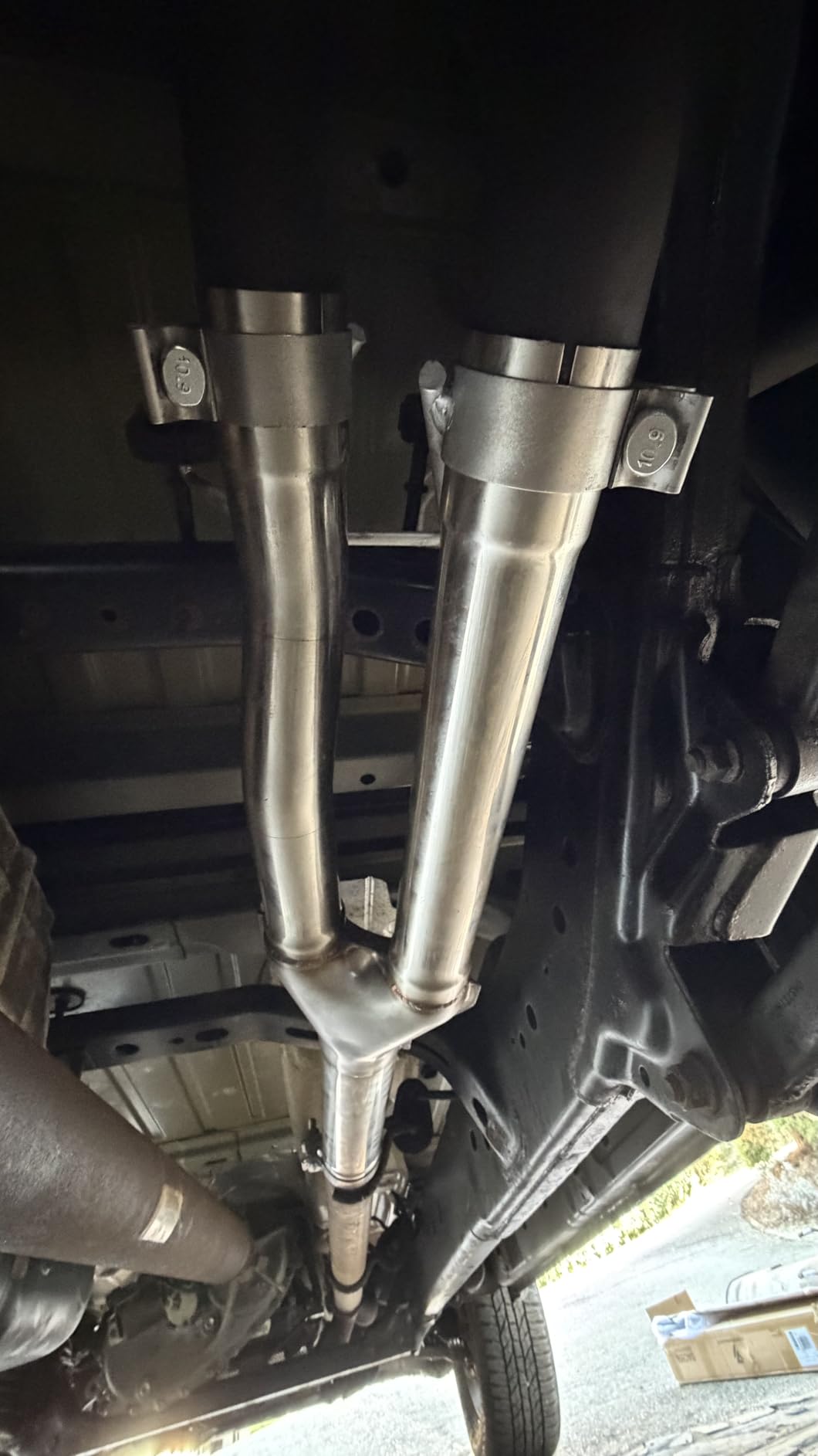 Dual Exhaust Muffler Y-Pipe Direct Fit Kit Fits 2009-2019 For Dodge Ram 1500 Hemi 5.7L Pickup Truck Stainless Steel customer photo 1