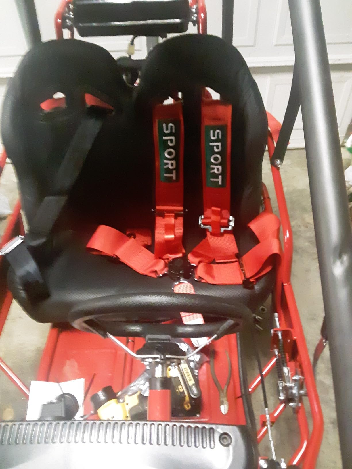 5 Point Racing Harness SFI Approved Market Bucket Protection Heavy Duty Shoulder Pads Quick Release Cam Lock Latch Mechanism fit Go-Kart Racing Car UTV ATV customer photo 2