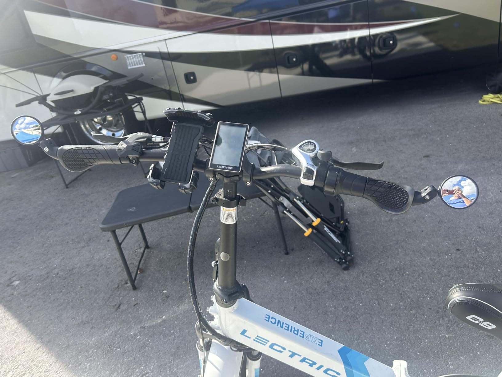 Bike Mirrors, Bike Bar End Mirror, HD Glass Convex Lens Bicycle Rearview Mirror, Safe Cycling Rearview Mirror, Easy to Install customer photo 1