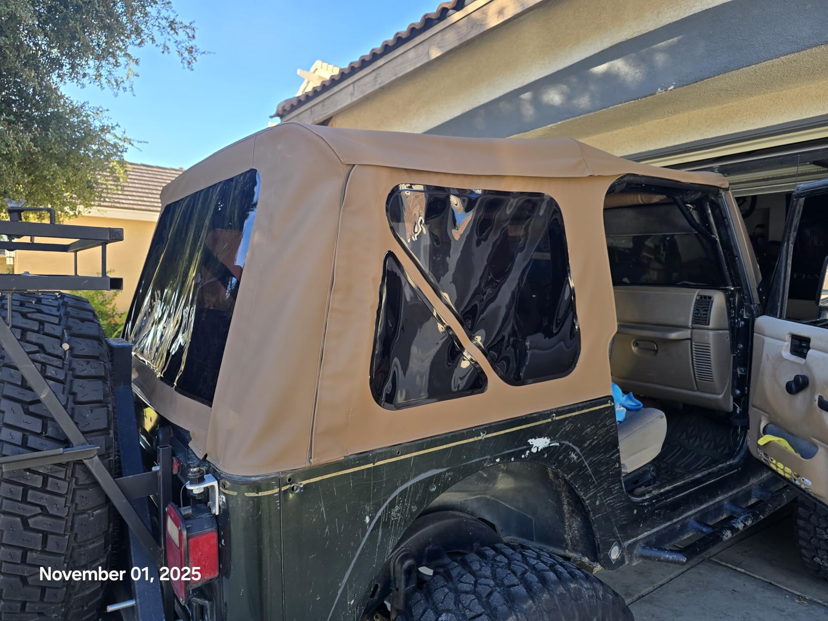 TACTIK Fabric Only Replacement Soft Top - Fits Jeep Wrangler TJ 1997-2006 - Custom-Fit Fabric Roof with Removable Side and Back Window customer photo 2