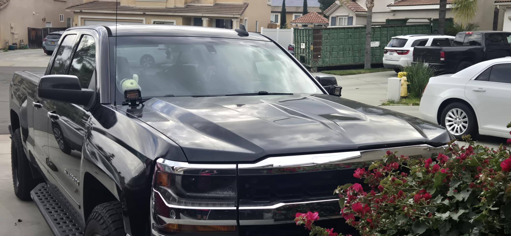 Auxbeam 6 Modes Amber White Series Flush Mount Strobe Lights 5 Inch 72W LED Pods Spot Flood Combo Flashing/Warning Multi-Function Offroad Lighting Bumper Grille Mount, Pair customer photo 1