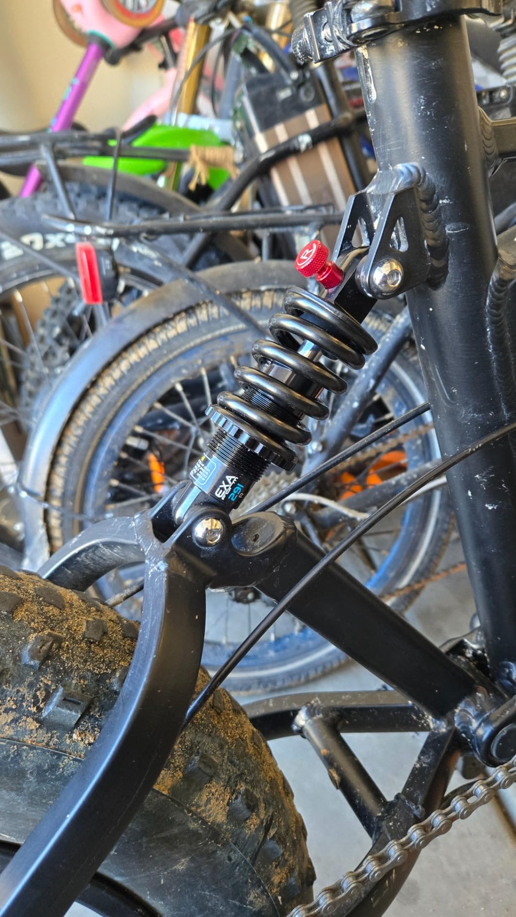 JFOYH Coil+Oil Shock Absorber Adjustable Damping Hydraulic Rear Shocks For MTB/E-Bike/Scoters, 125MM/150MM/165MM/190MM 550LBS/1000LBS/1500LBS customer photo 2