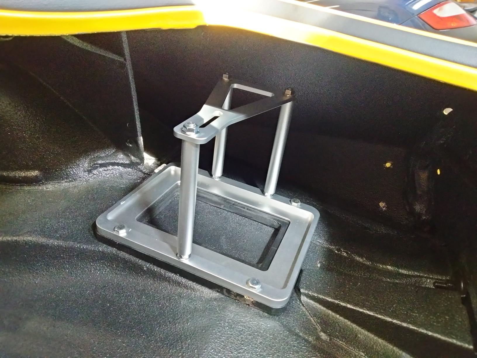 Universal Battery Tray Hold Down Trunk Relocation Box - Billet Aluminum Battery Mount Compatible with Optima Race Racing Mount Red/Yellow/Blue Top 34, 34/78, D34, D34/78, 34M, D34M customer photo 2