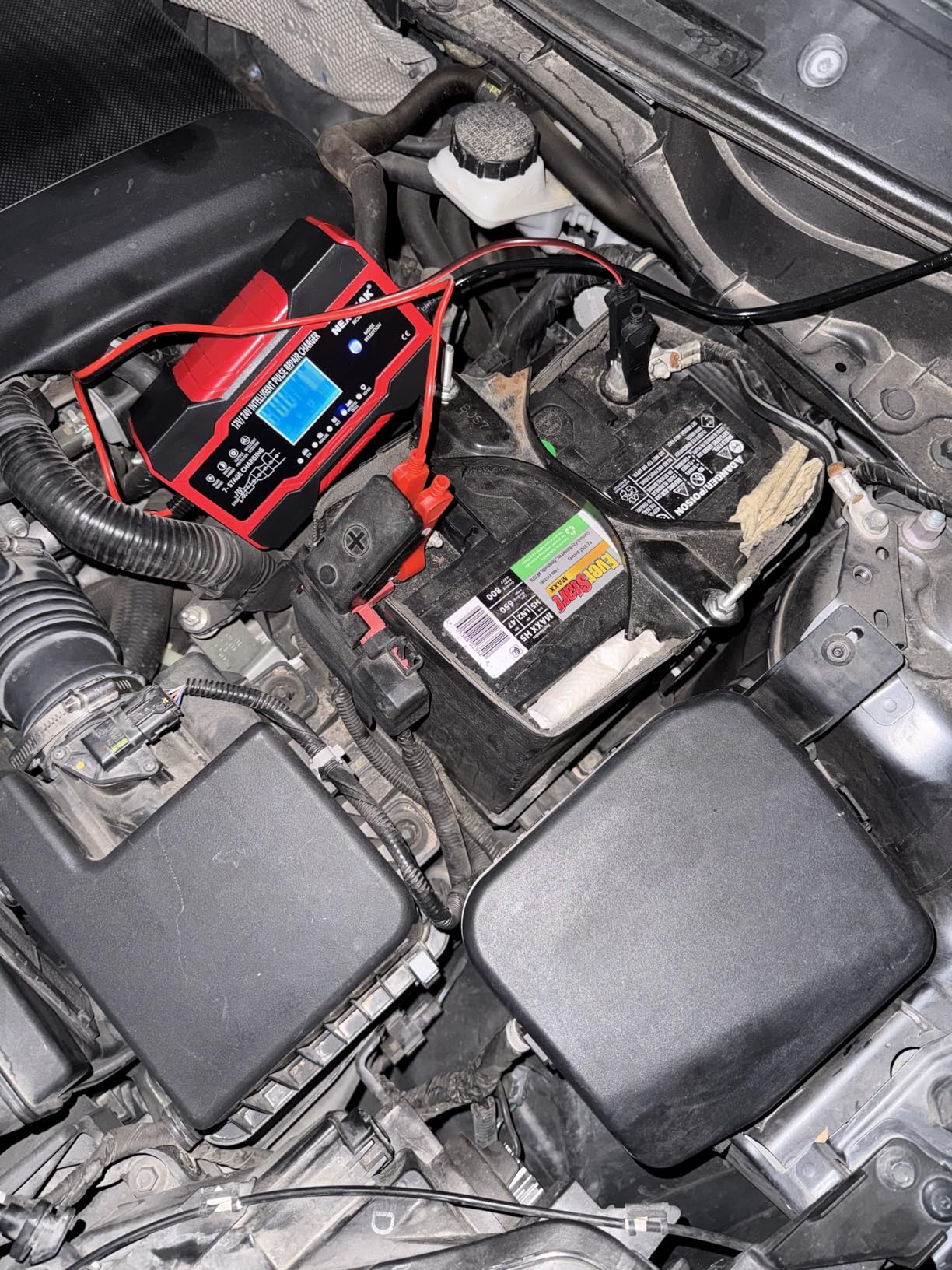 NEXPEAK NC201 10-Amp Battery Charger, Smart Trickle Charger 12V 24V Car Battery Charger Fully Automatic Maintainer Desulfator w/Temp Compensation for Car Truck Lawn Mower Boat Marine Batteries customer photo 1