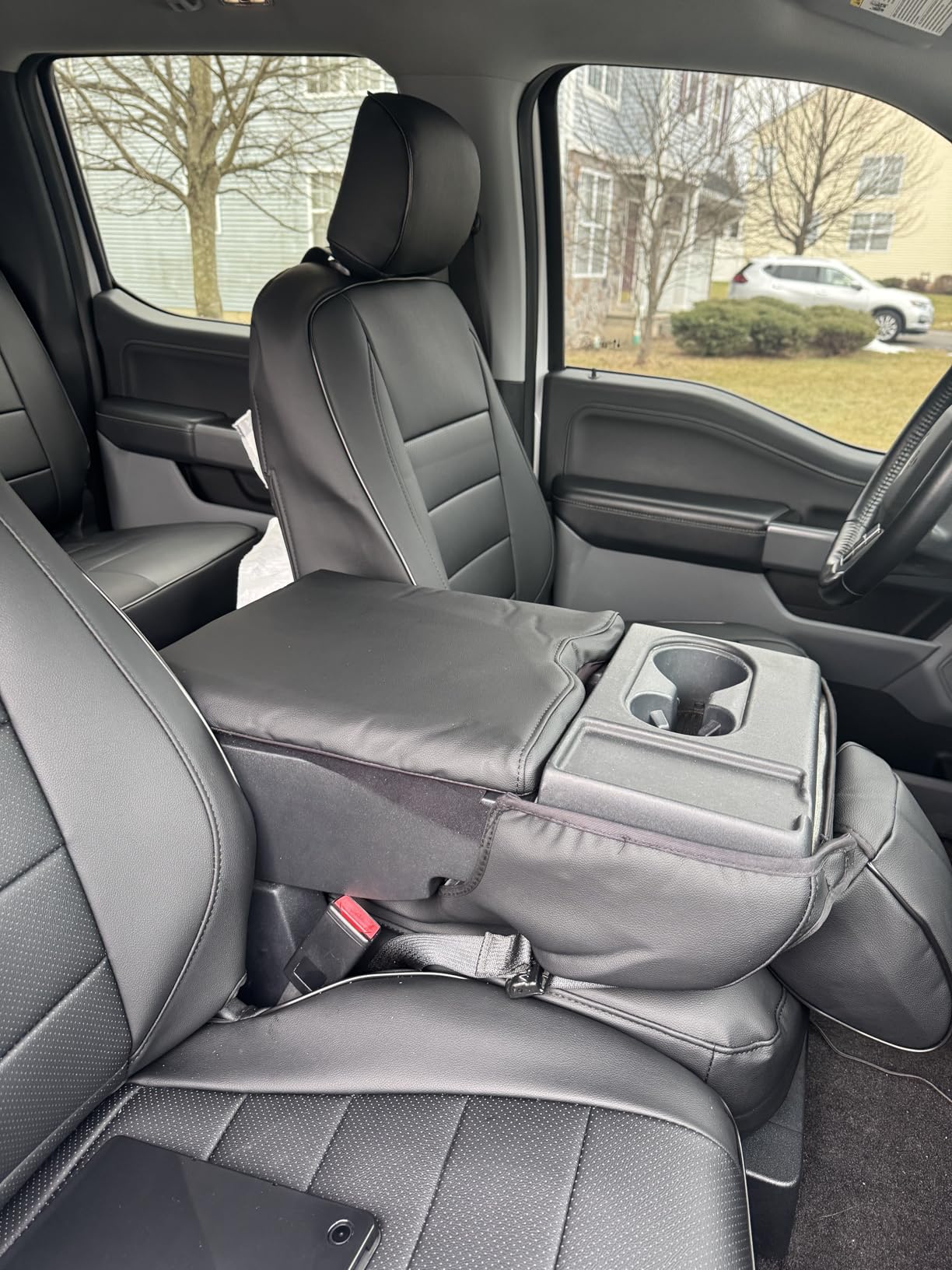 EKR F150 Seat Covers Custom Fit for (SuperCrew) Ford F-150 STX 2024-2026 & F150 XL/XLT/Tremor 2021-2026& (Lightning) F-150 Pro/XLT/Flash 2022-2024,Sweat &Dirt Resistant-Neoprene(Black) customer photo 1