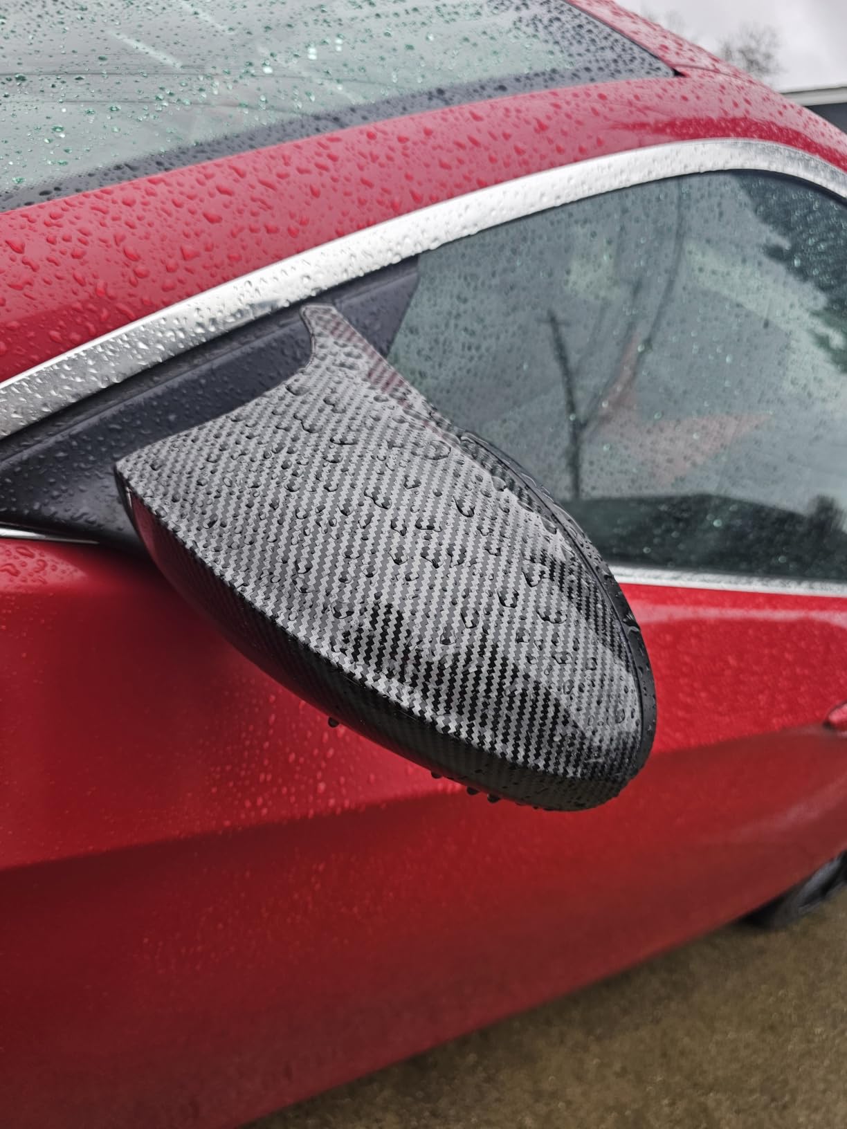 NewYall Pair of Carbon Fiber ABS Rear View Door Side Mirror Cover Cap for BMW 3 Series E90 E91 E92 E93 PRE-LCI Models 320i 323i 328i 335i 325Ci 330Ci 328xi 2005-2009 customer photo 1