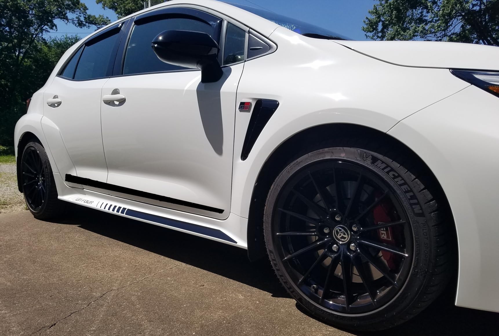 Spurtar Gloss Black Vinyl Wrap 4 Inch x 20ft Air-Release Adhesive Car Vinyl Tape Chrome Delete Wrap Roll DIY Car Exterior Decoration Door Edge Guard Vehicle Detailing Paper 10CM x 6M customer photo 1