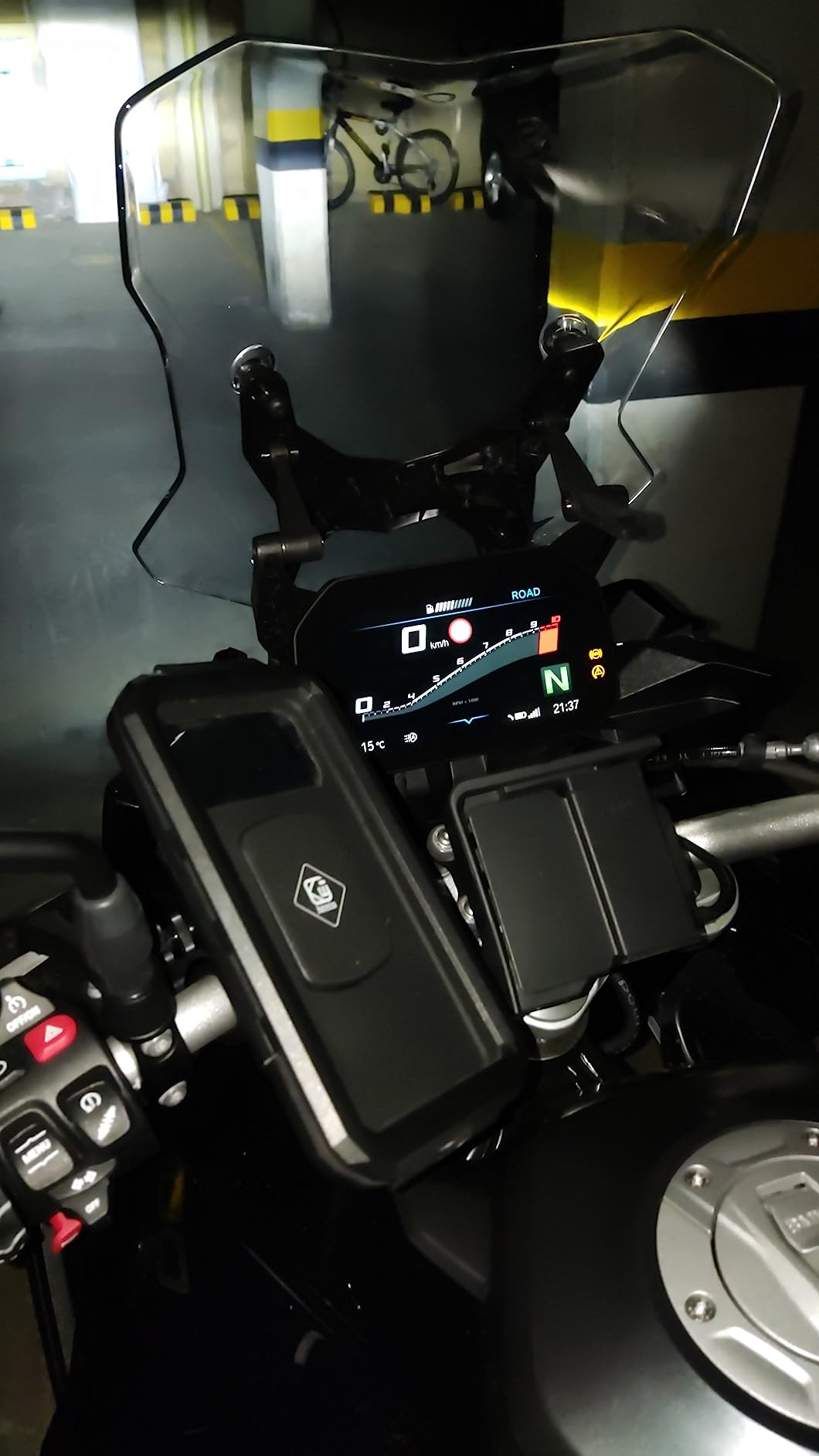 Kewig Bike Phone Mount Waterproof, Motorcycle Phone Mount with Aluminum Alloy Handlebar Mount Base & Touch-Screen customer photo 1