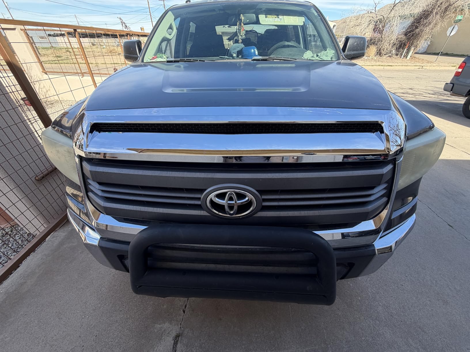 HECASA Hood Scoop Compatible with 2014-2021 Toyota Tundra Replacement for 761800C030 TO1231102 REPT133702 Front Black Upper Grille Bulge Molding Platinum Style customer photo 1