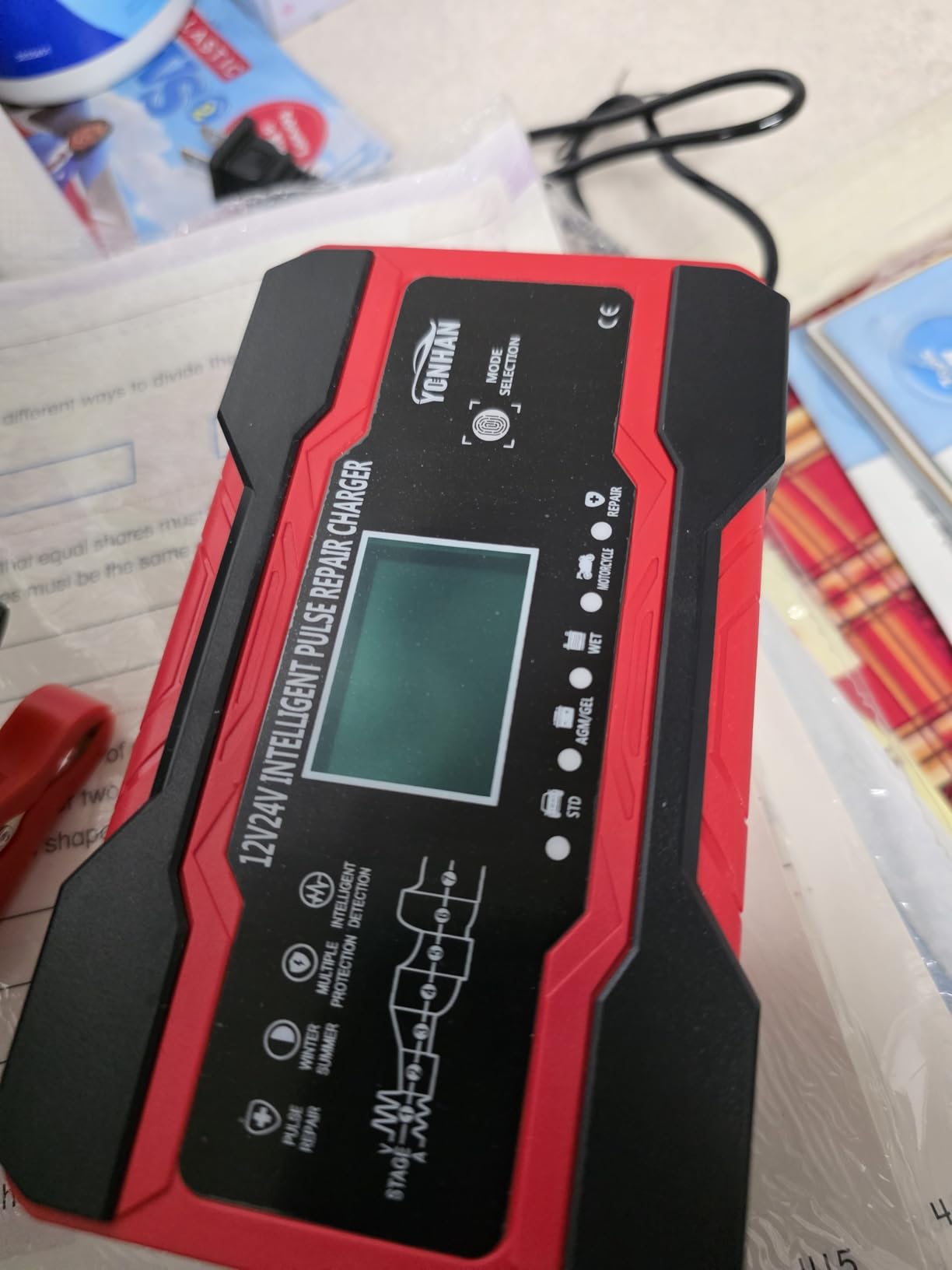 YONHAN Battery Charger 10-Amp 12V and 24V Fully-Automatic Smart Car Battery Charger, Battery Maintainer Trickle Charger, and Battery Desulfator with Temperature Compensation customer photo 1