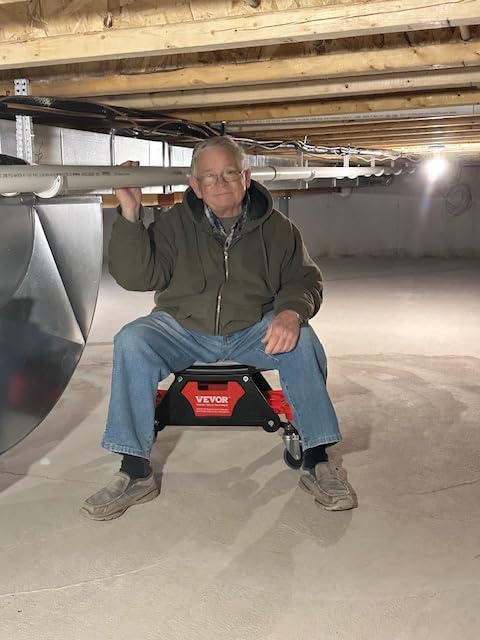 VEVOR Mechanic Stool 300 LBS Capacity Garage Stool Gift for Men, Heavy Duty Rolling Mechanics Seat, with Three Slide Out Tool Trays and Drawer, Tools for Automotive Auto Repair customer photo 1