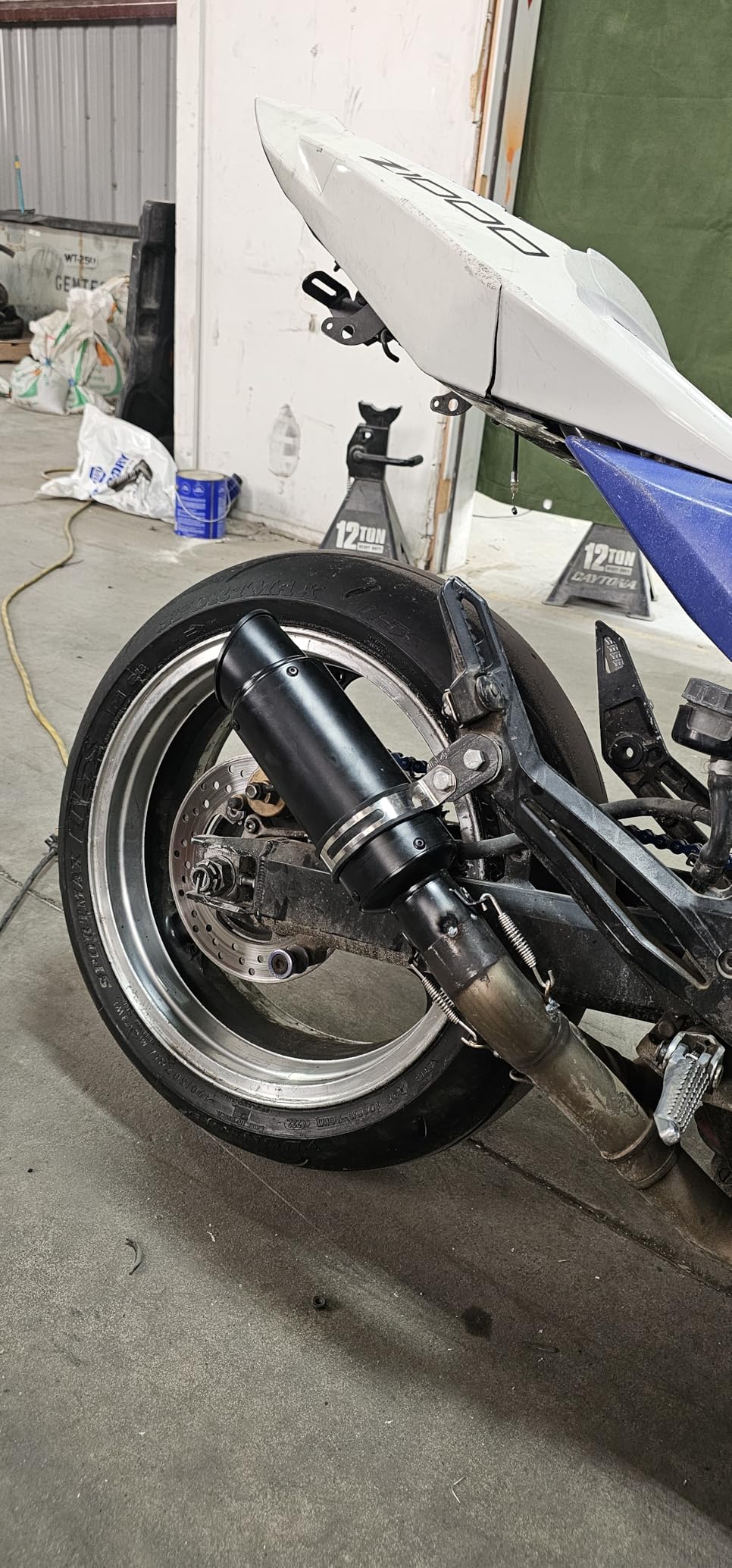 Universal Slip on Modified Exhaust Mufflers with Silencers Compatible with Motorcycle Grom ATV Dirt Bike Street Bike Scooter Pipe Diameter 38mm-51mm Exhaust,Black customer photo 1