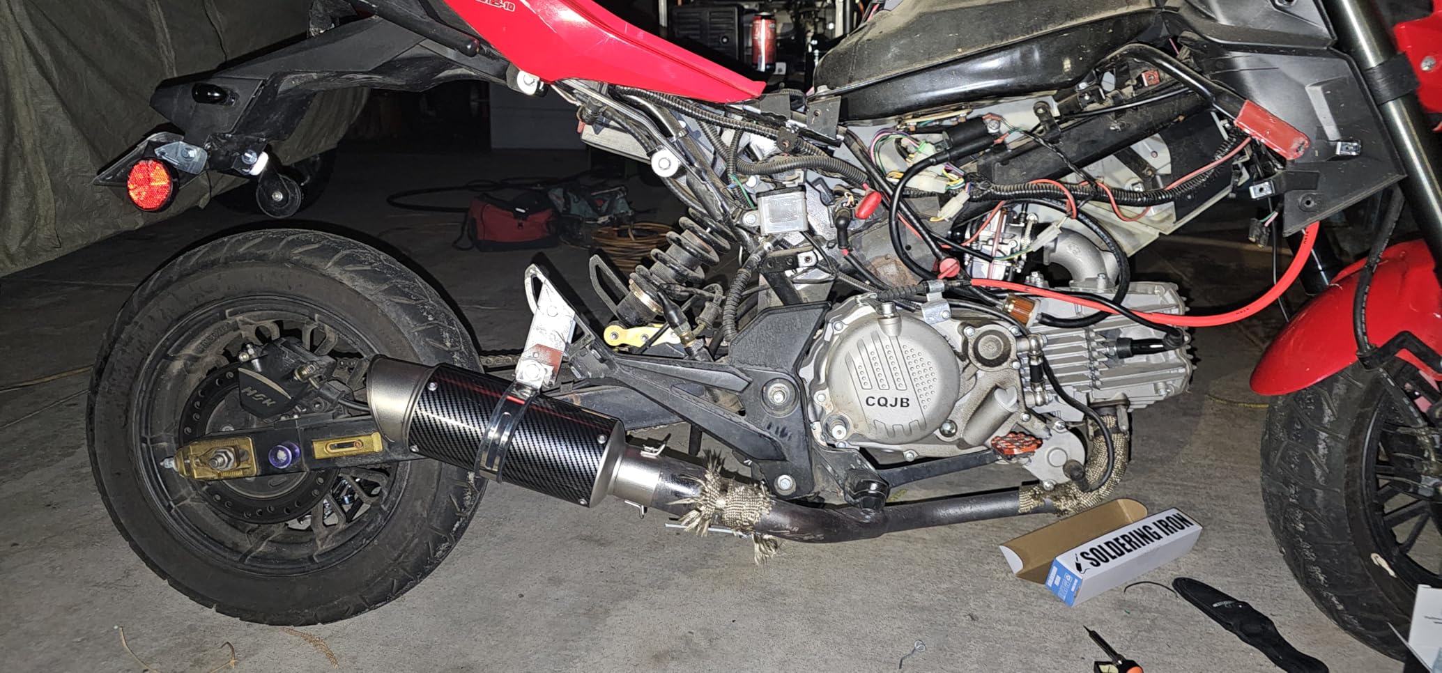 Universal Slip on Modified Exhaust Mufflers with Silencers Compatible with Motorcycle Grom ATV Dirt Bike Street Bike Scooter Pipe Diameter 38mm-51mm Exhaust,Black customer photo 2