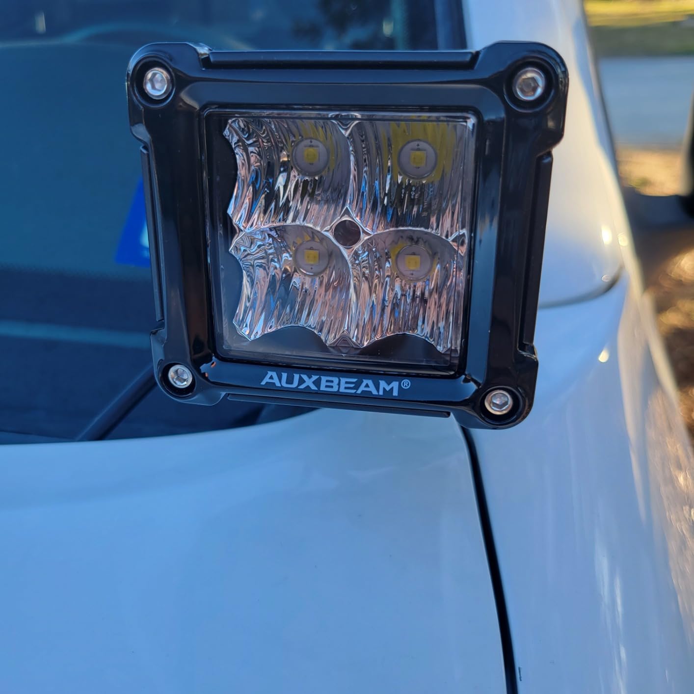 Auxbeam FA Series 3 Inch LED Pods Flood Beam 40W 4800LM Offroad Cube Light Bar Square Ditch Lights Backup Reverse for Trucks, ATVs, UTVs, Jeeps, Cars, Motorcycles, Pair customer photo 2