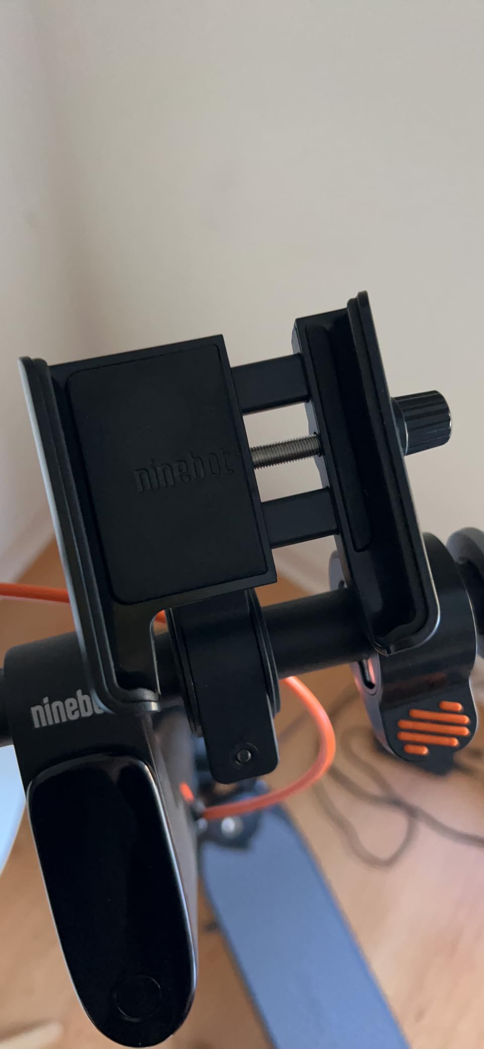 Segway Ninebot Phone Mount, Adjustable Electric Scooter eMoped Bicycle Handlebar Phone Holder, Fits Any 4-6.5 inches Cellphone, Compatible with MAX G3, MAX G2, F Series, E Series customer photo 1